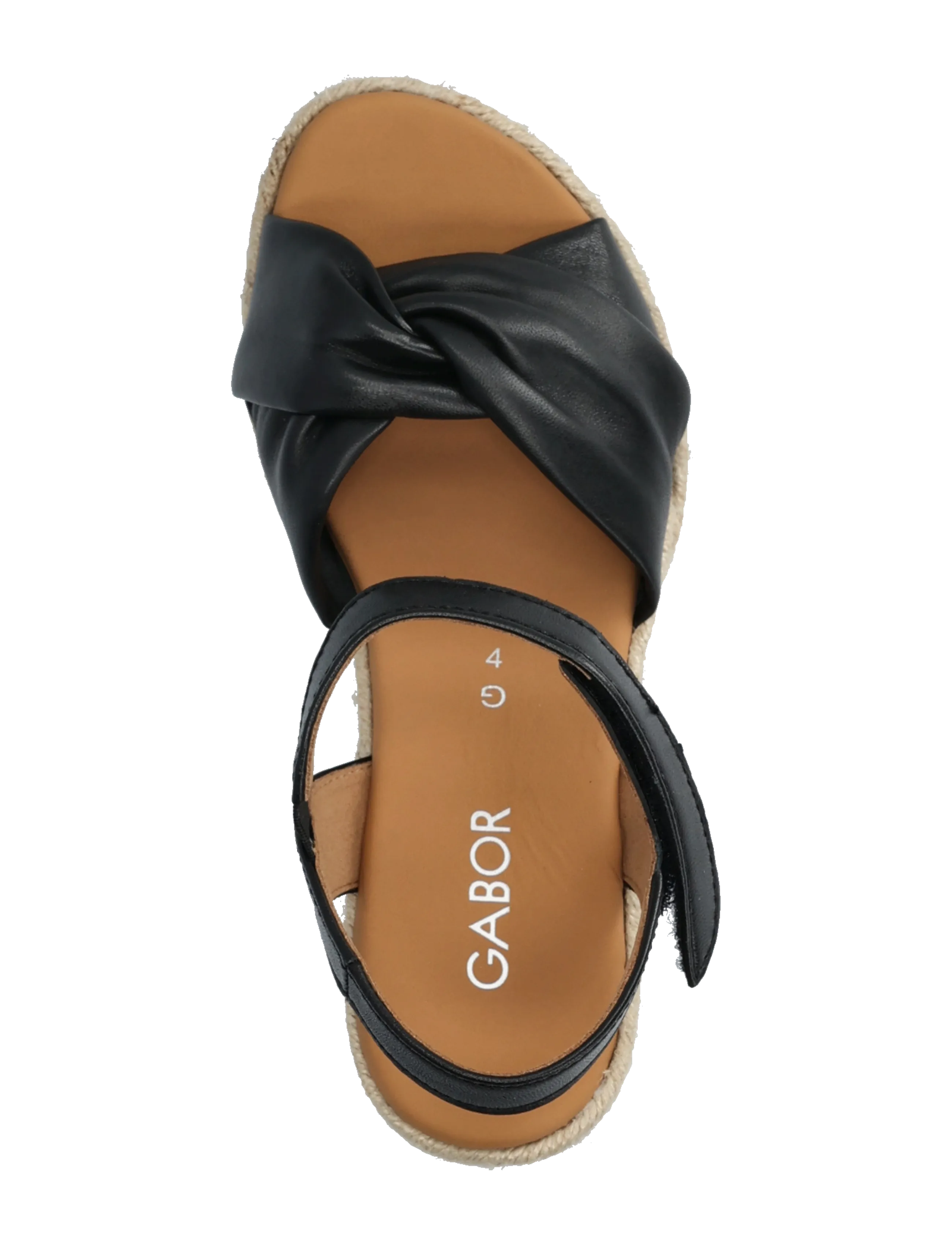 Gabor - Wedge sandal - heeled espadrilles - black - 3