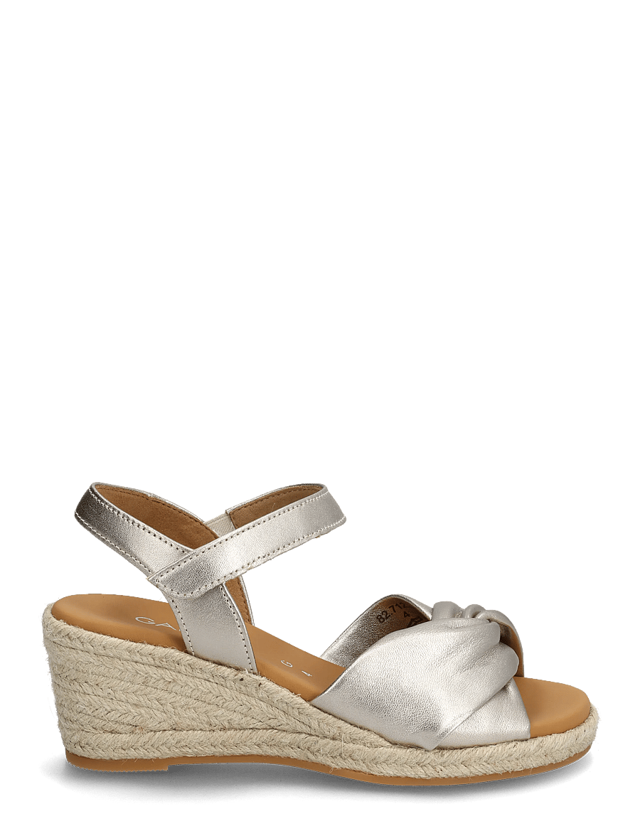 Gabor - Wedge sandal - espadrilles à talons - soft gold - 1