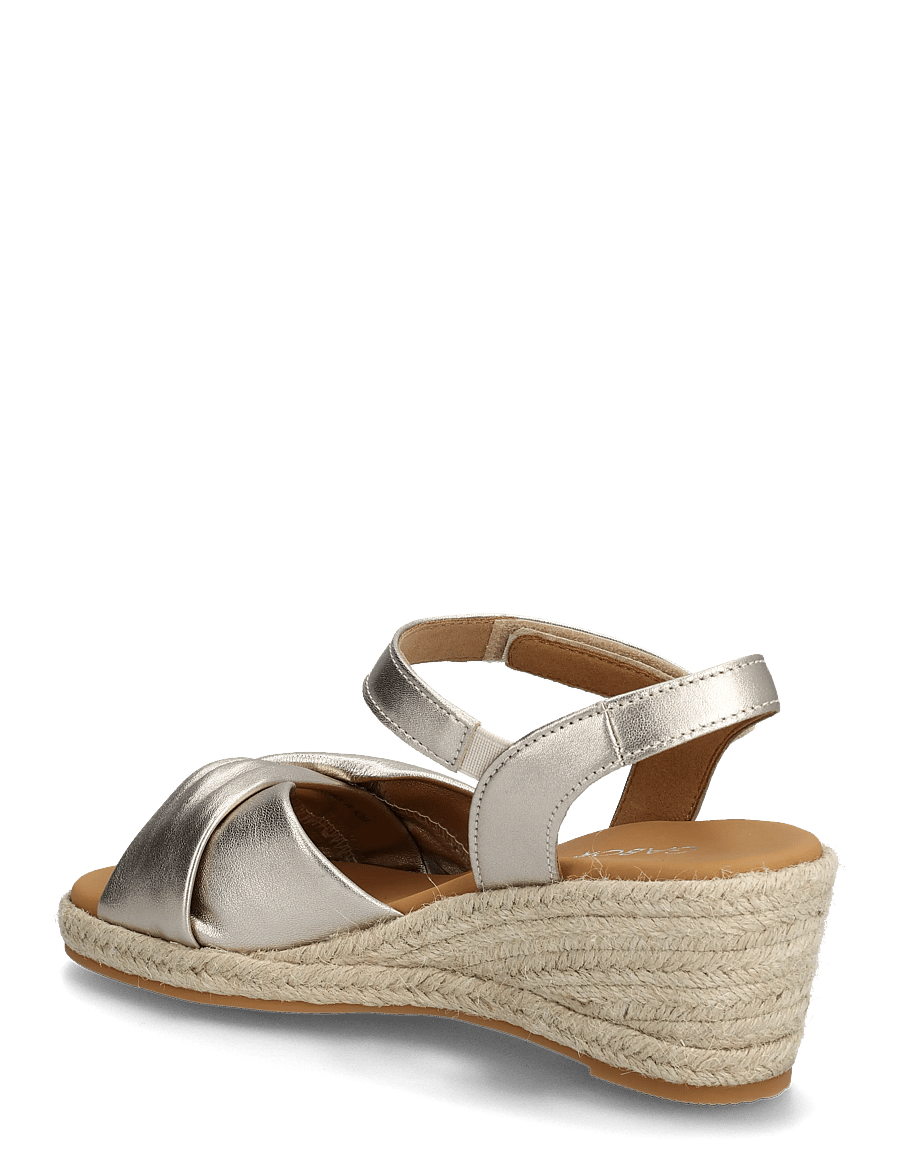 Gabor - Wedge sandal - espadrilles à talons - soft gold - 2