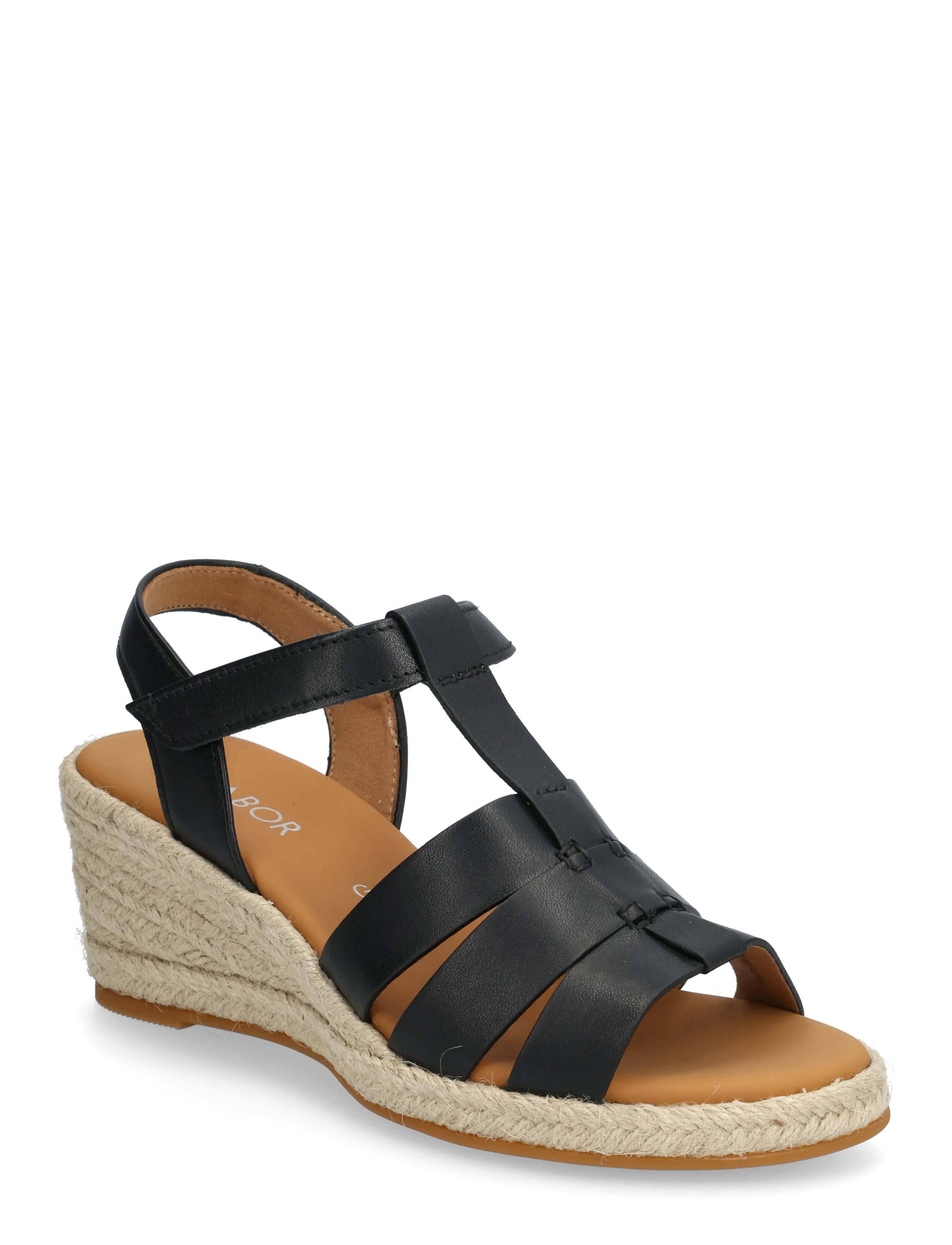 Gabor Wedge Sandal, 38.5, Heels, Schwarz - Wedges, Frauen