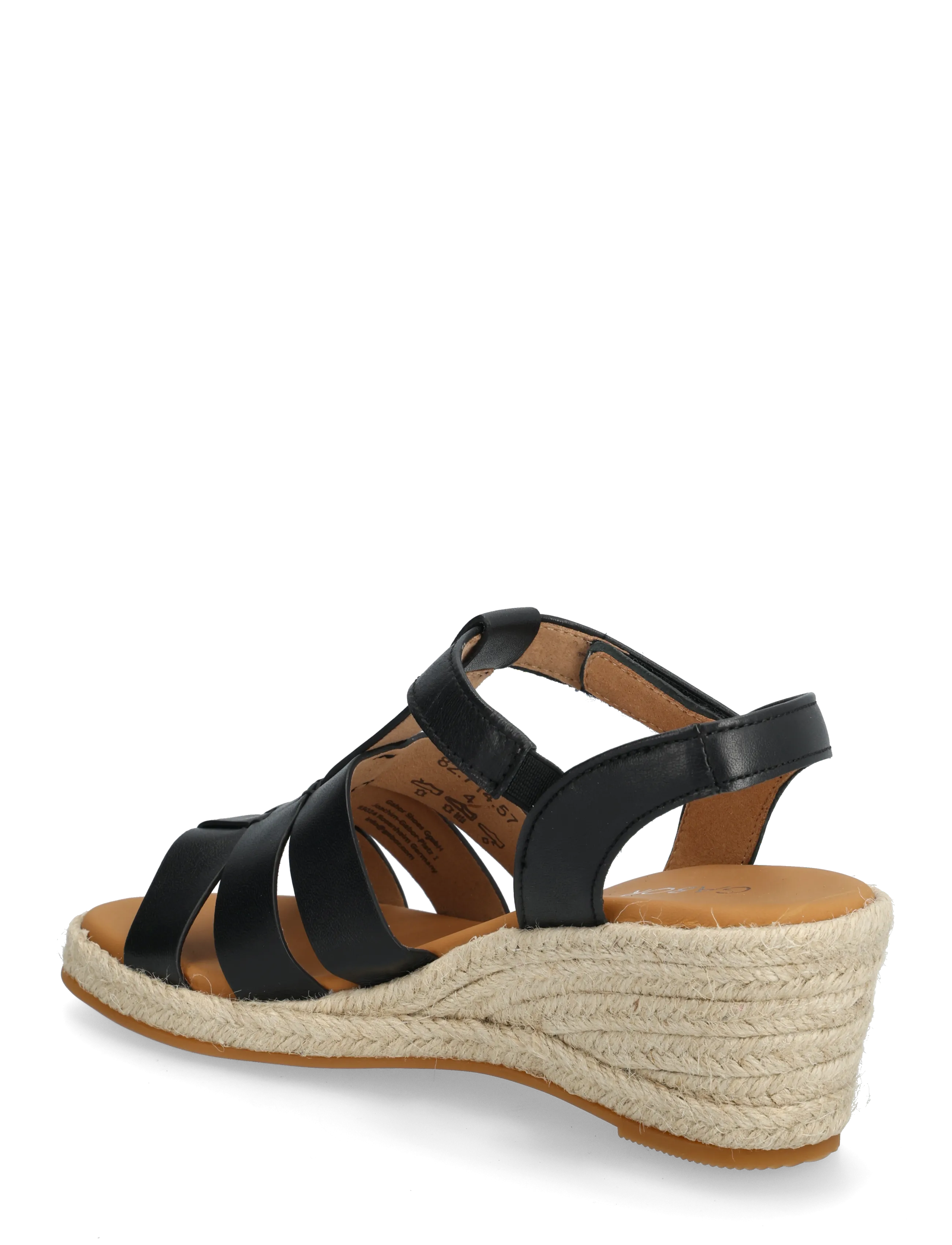 Gabor - Wedge sandal - espadrilles mit absatz - black - 2