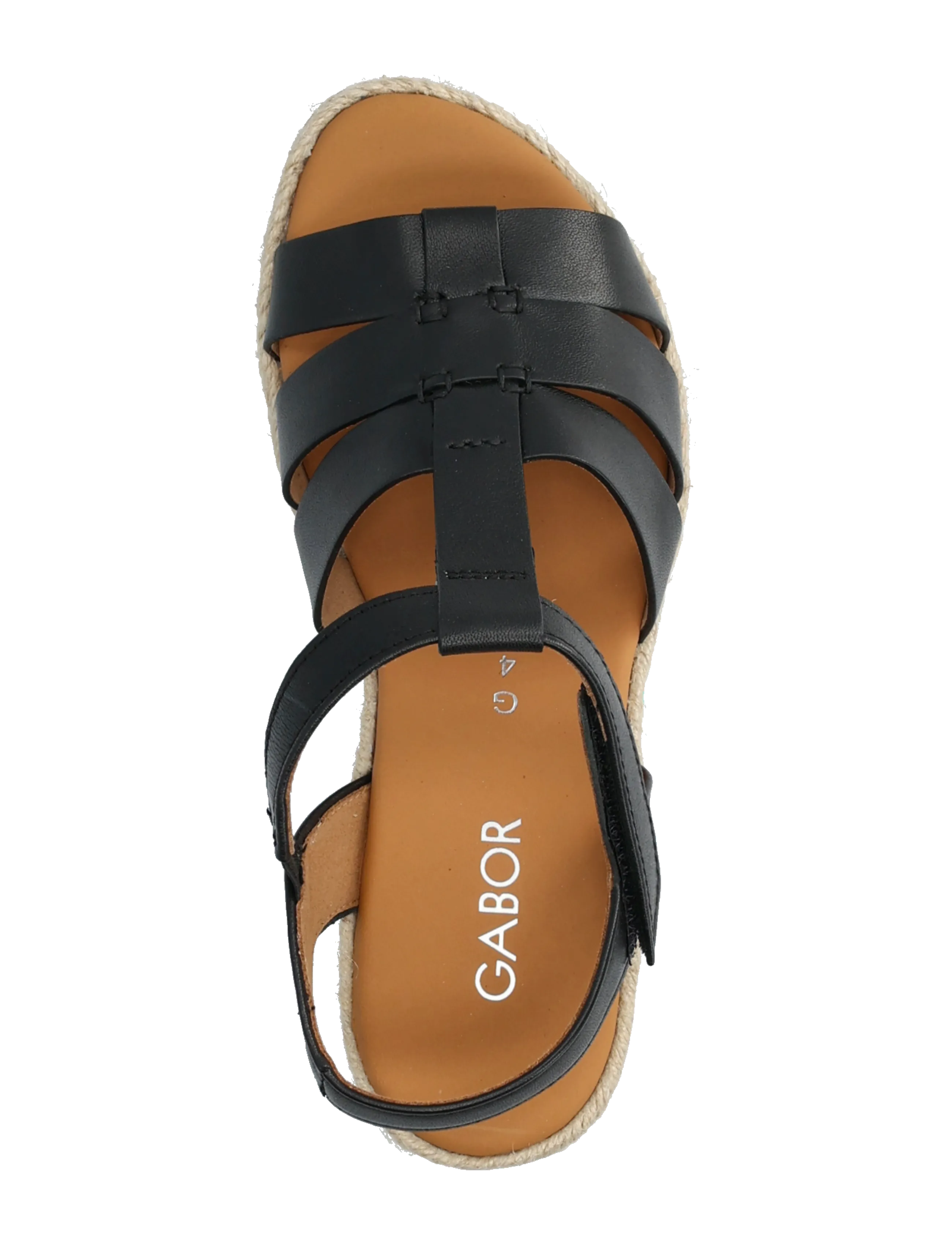 Gabor - Wedge sandal - espadrilles mit absatz - black - 3