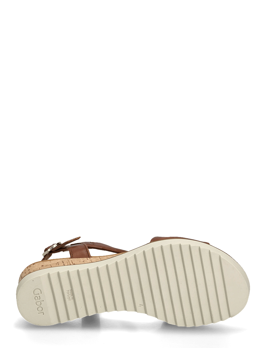 Gabor - Wedge sandal - sandaler med hæl - cognac - 4