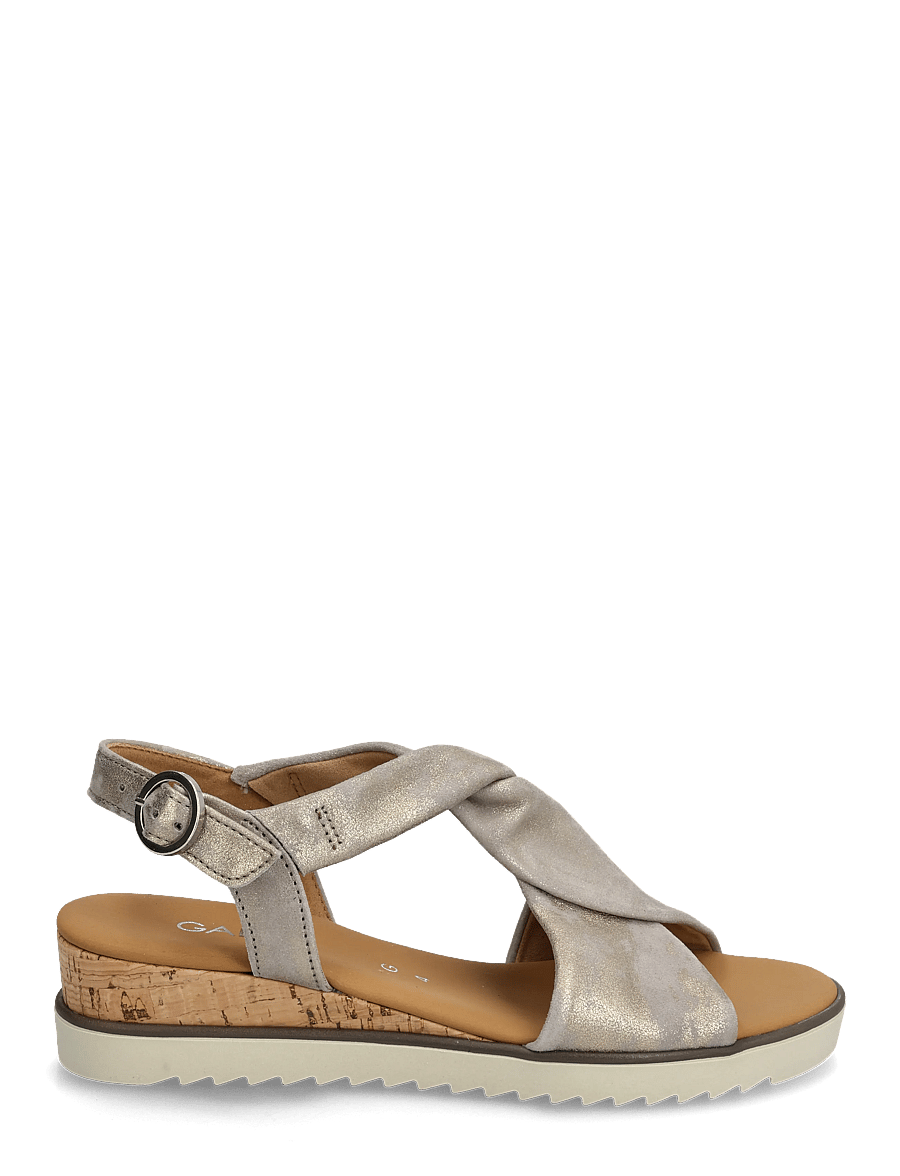 Gabor - Wedge sandal - sandaletter - shiny taupe - 1
