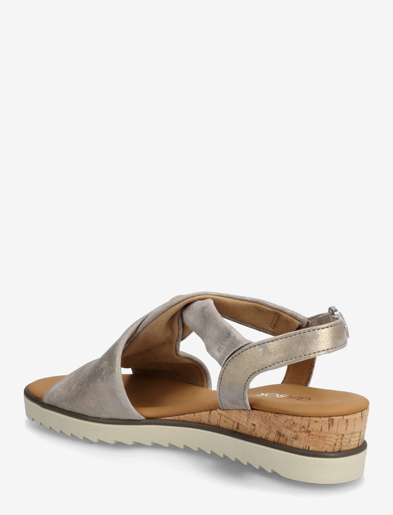 Gabor - Wedge sandal - sandaler med hæl - shiny taupe - 2