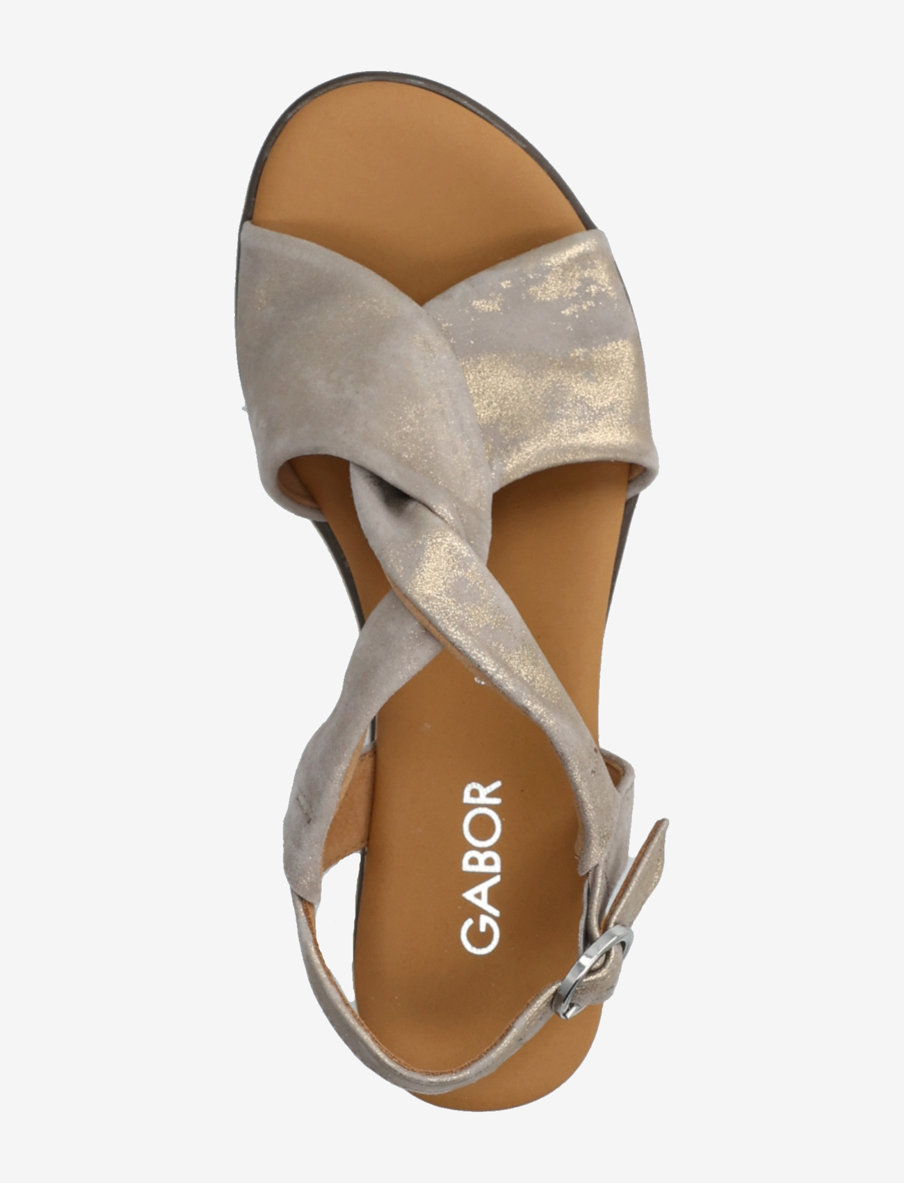 Gabor - Wedge sandal - sandaler med hæl - shiny taupe - 3