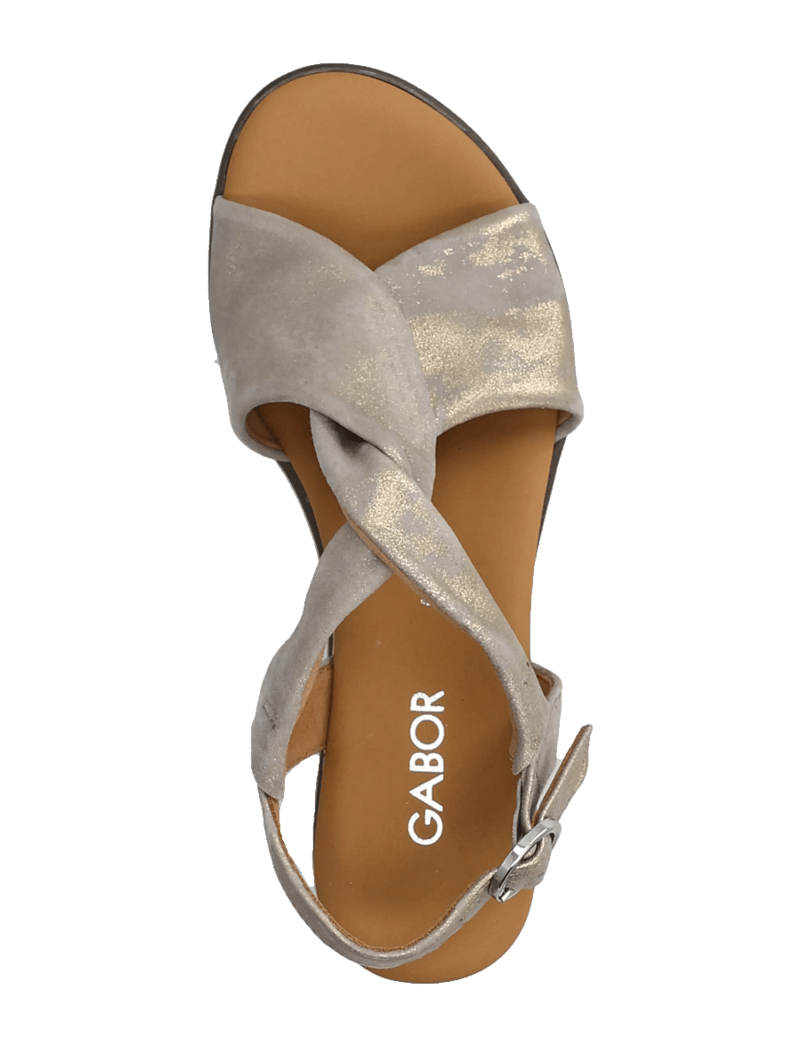 Gabor - Wedge sandal - sandaletter - shiny taupe - 3