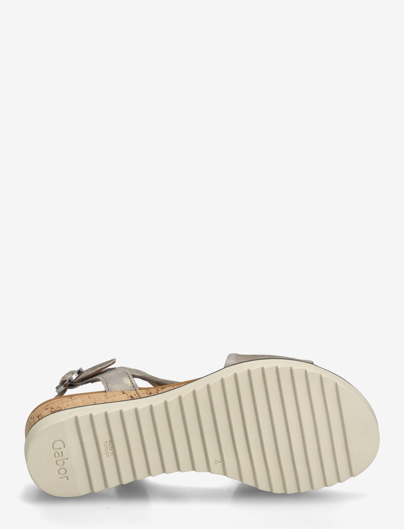 Gabor - Wedge sandal - sandaler med hæl - shiny taupe - 4