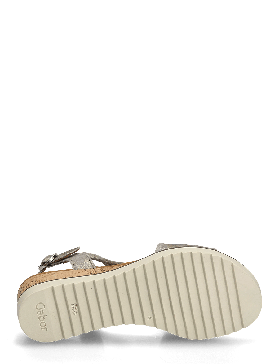 Gabor - Wedge sandal - sandaletter - shiny taupe - 4