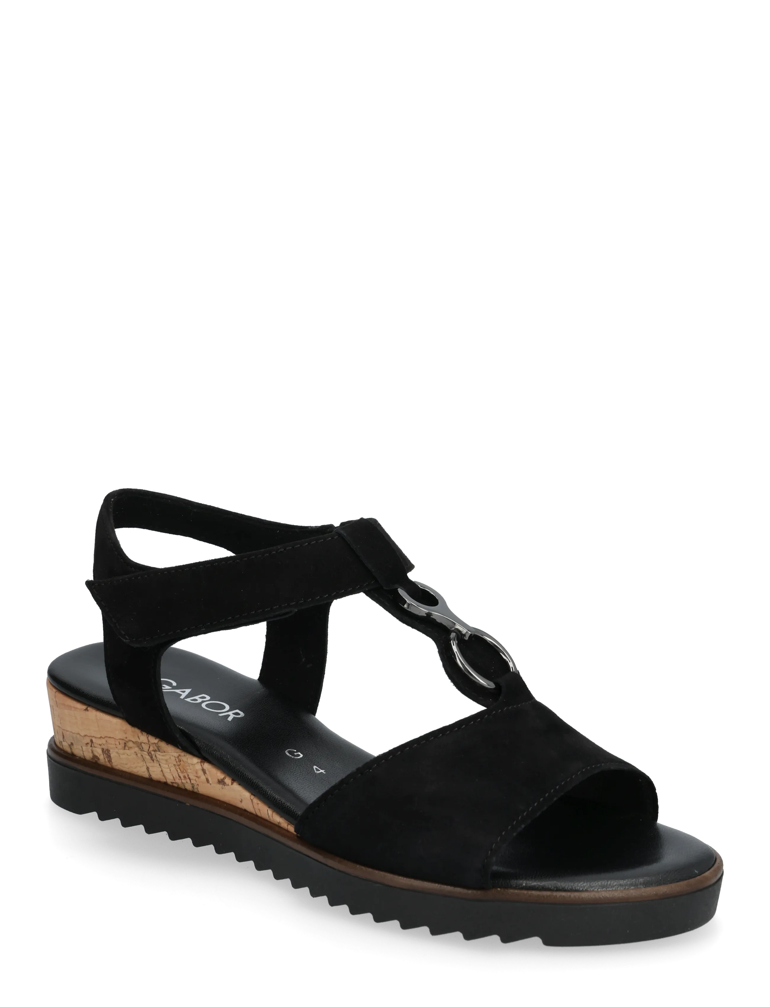Gabor Wedge Sandal, 40.5, Heels, Schwarz - Wedges, Frauen