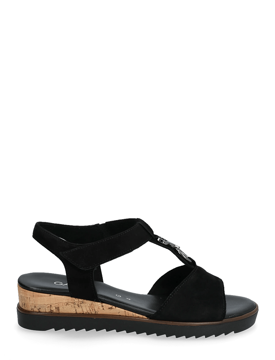Gabor - Wedge sandal - kilehæle - black - 1