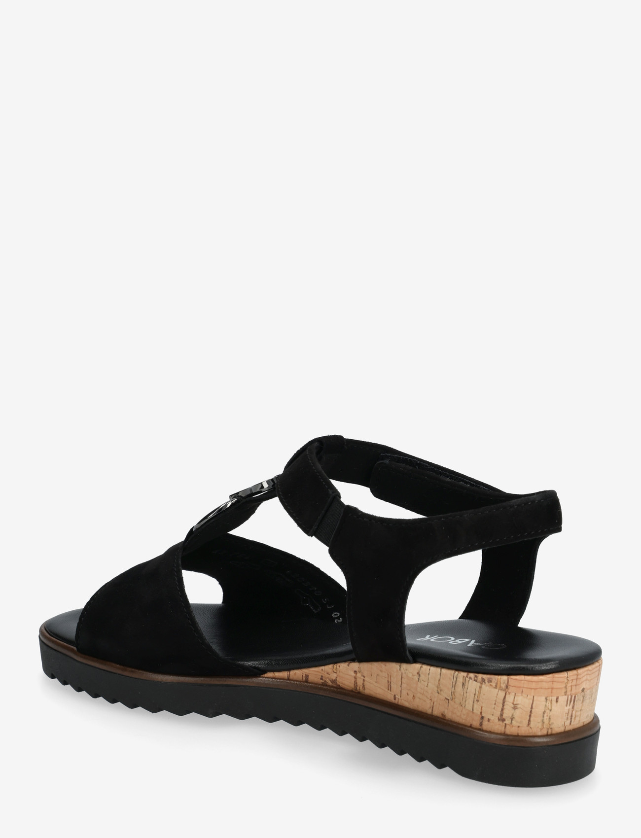 Gabor - Wedge sandal - kilehæle - black - 2