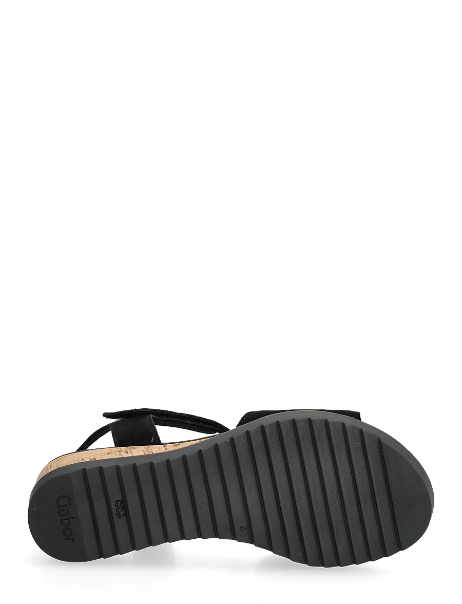 Gabor - Wedge sandal - kilehæle - black - 4