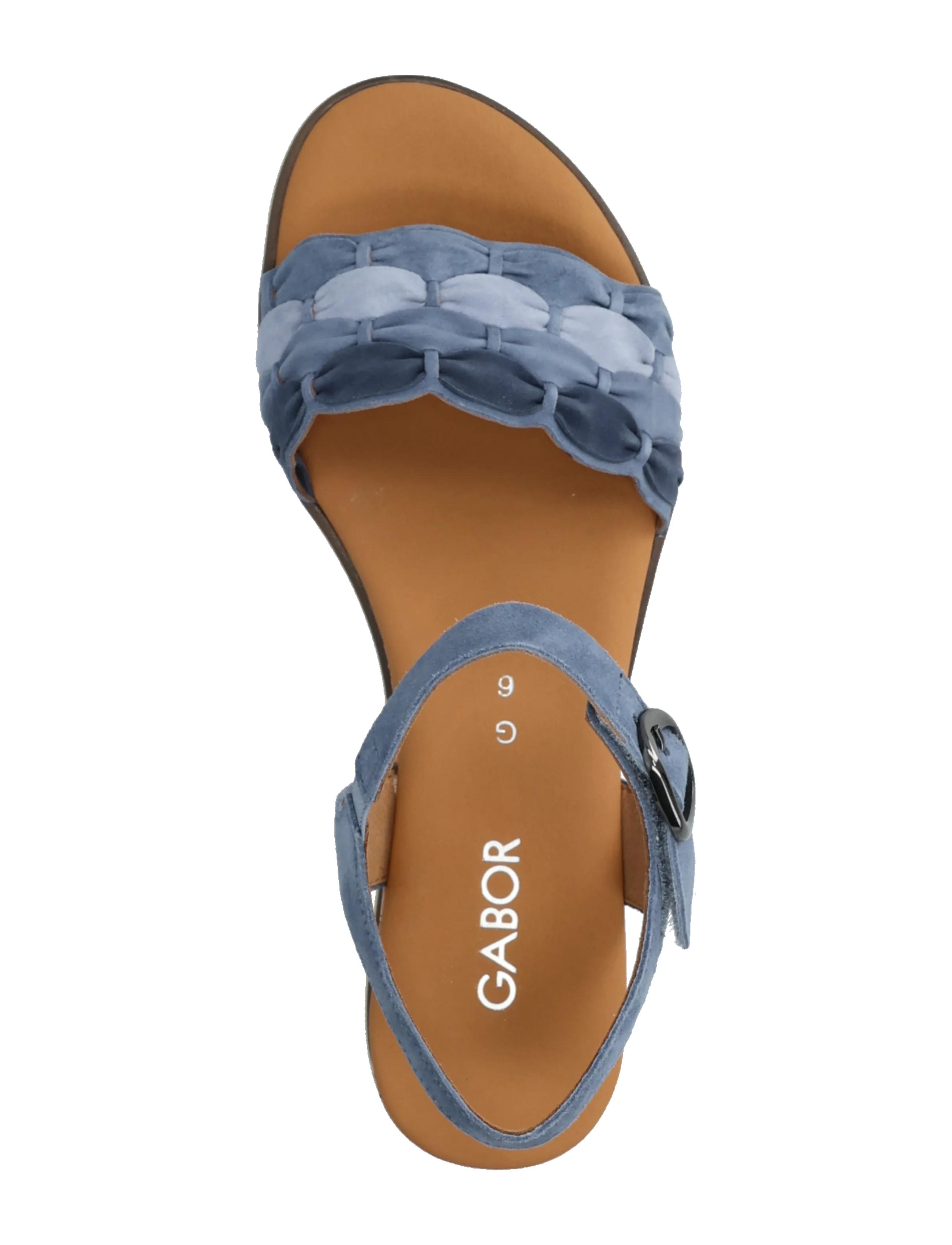 Gabor - Wedge sandal - lahtised kontsakingad - jeans blue - 3
