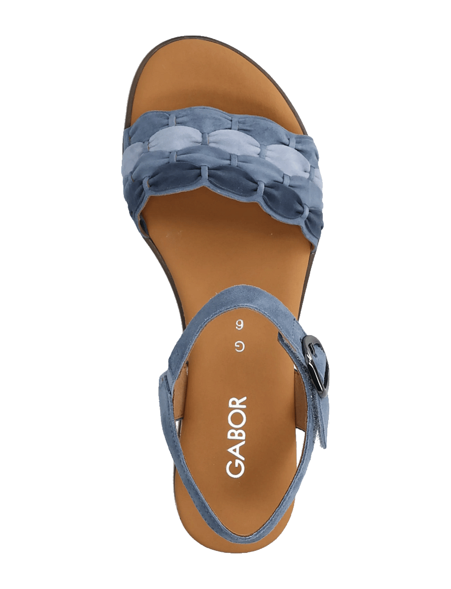 Gabor - Wedge sandal - sandaletten - jeans blue - 3
