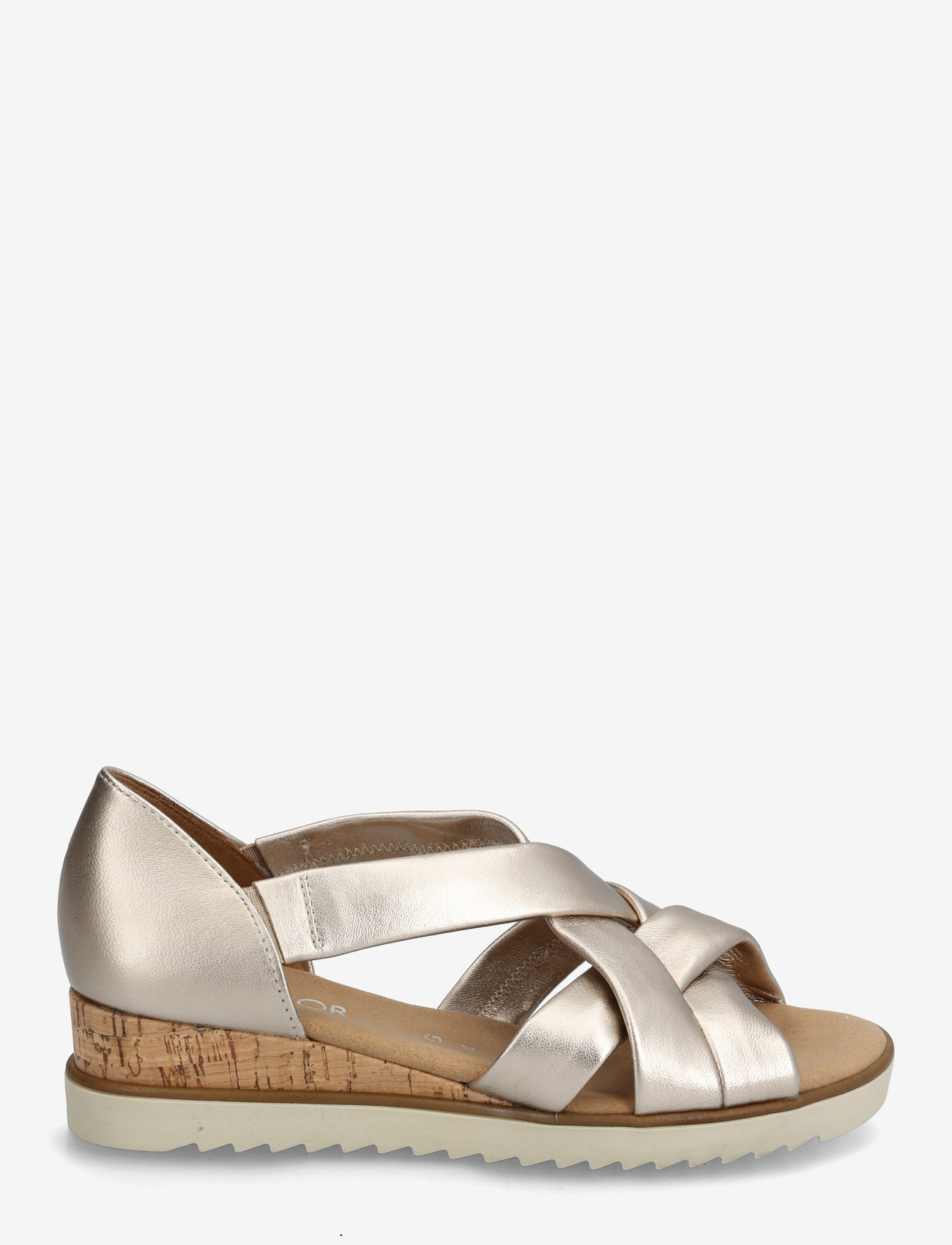 Gabor - Wedge sandal - espadrilles mit absatz - soft gold - 1