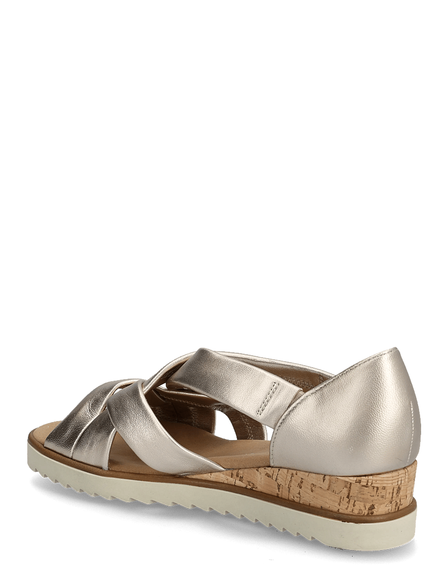 Gabor - Wedge sandal - højhælede espadrillos - soft gold - 2