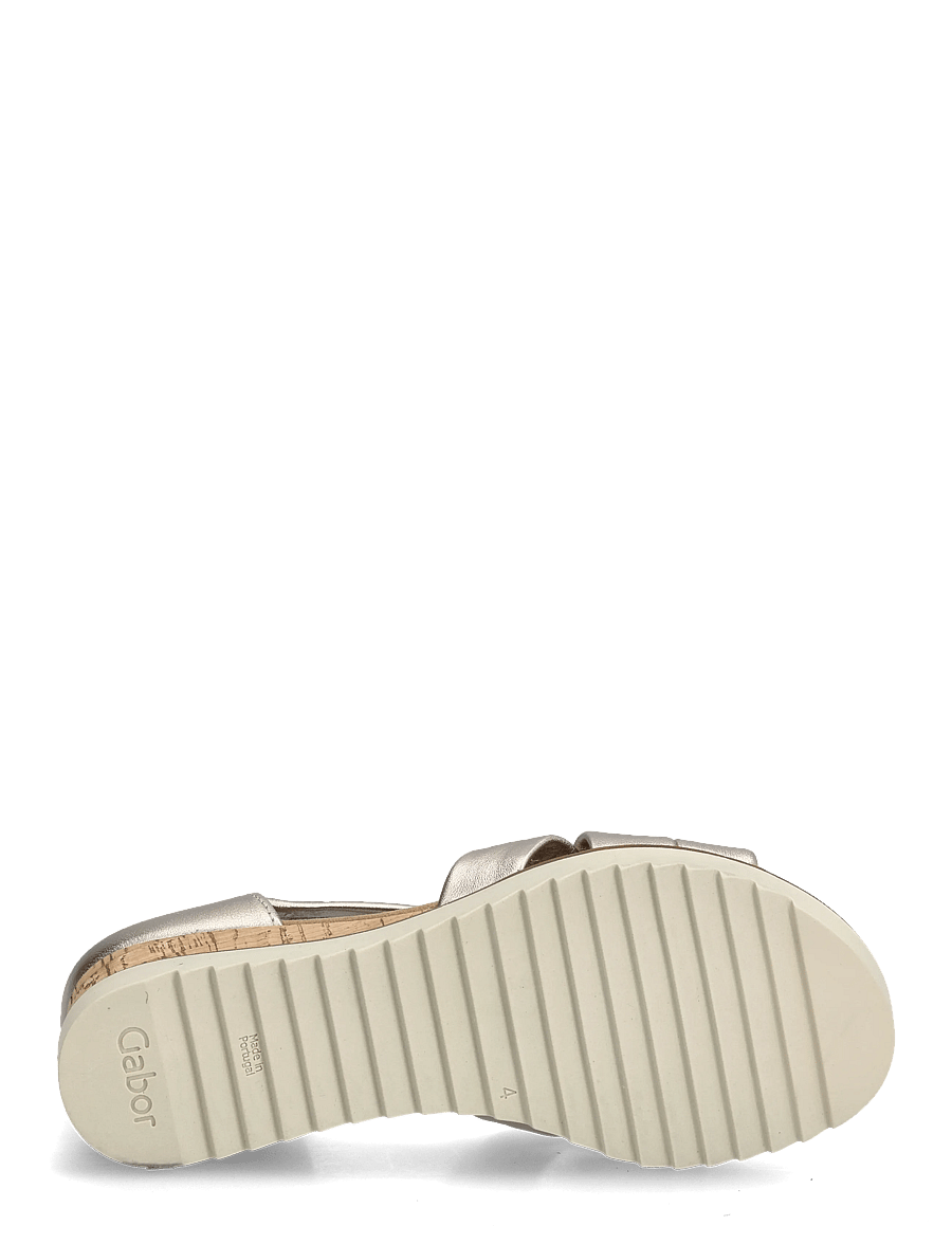Gabor - Wedge sandal - højhælede espadrillos - soft gold - 4