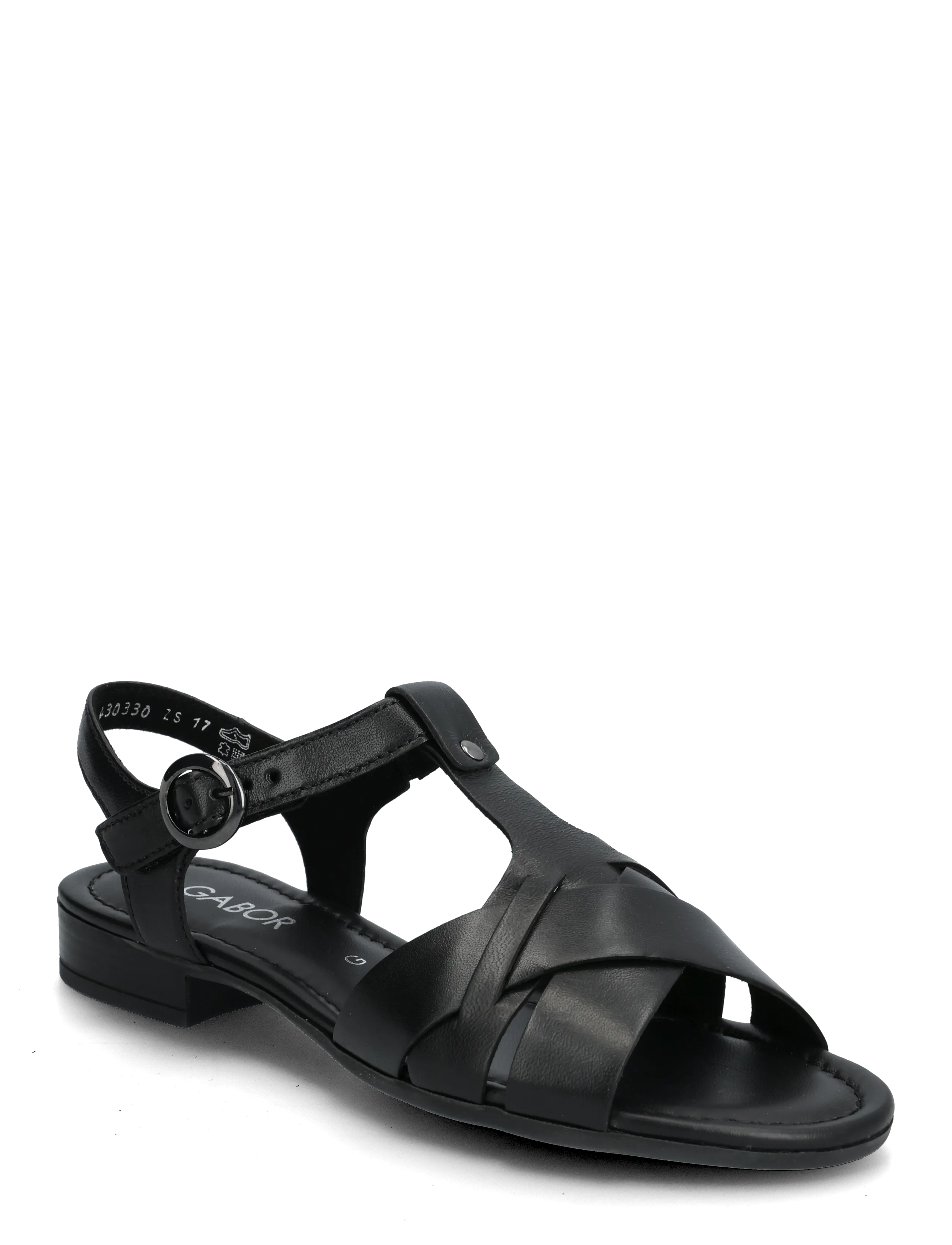 Gabor Flat Sandal, 37.5, Sandals, Schwarz - Frauen
