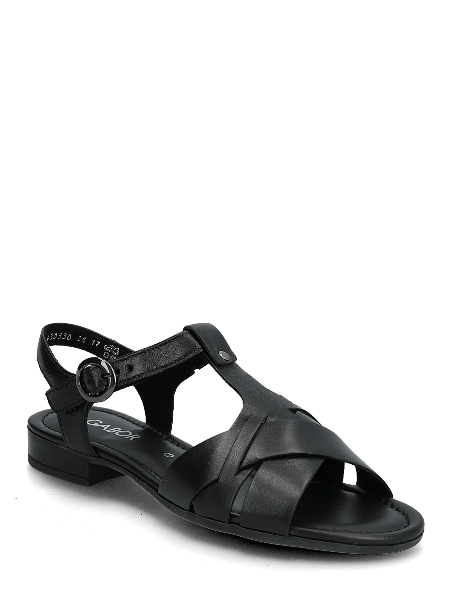 Gabor - Flat sandal - gladiaatori-sandaalid - black - 0