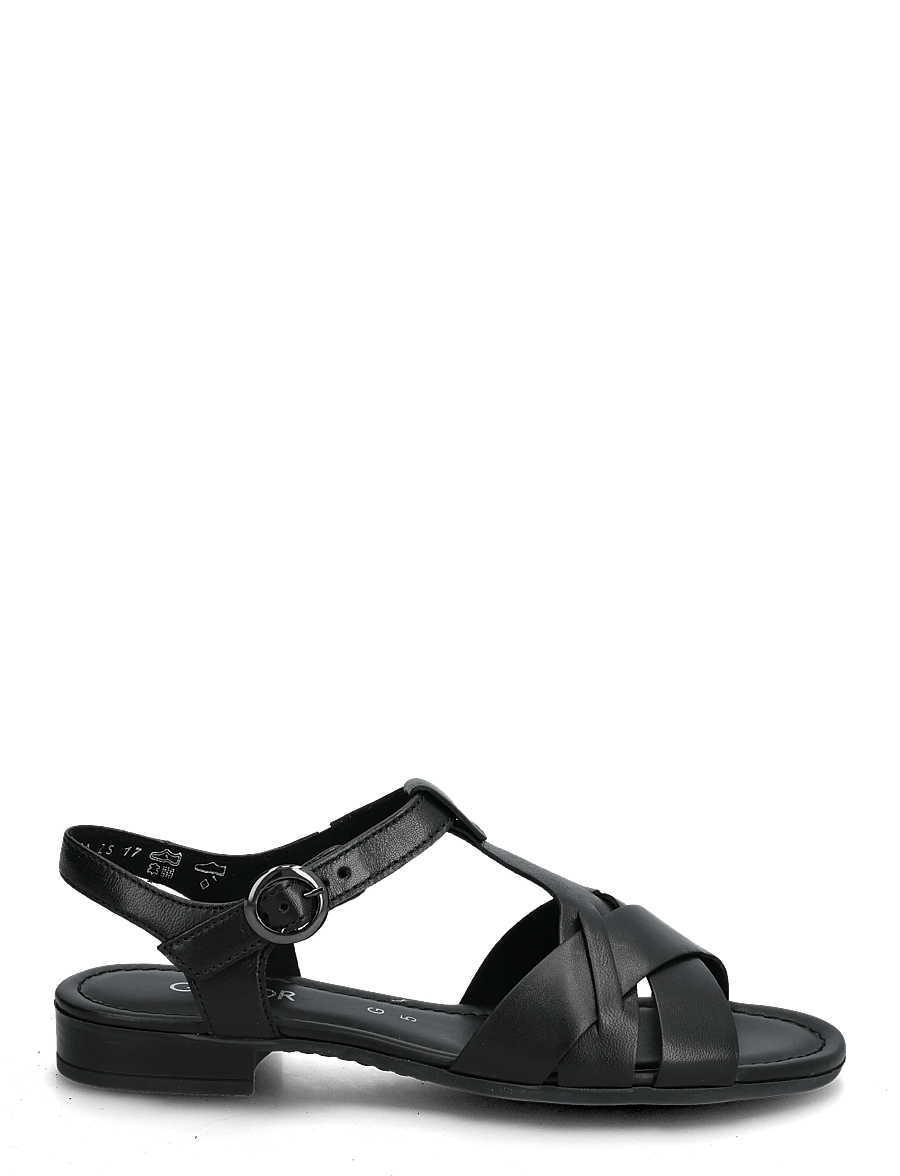 Gabor - Flat sandal - gladiaatori-sandaalid - black - 1