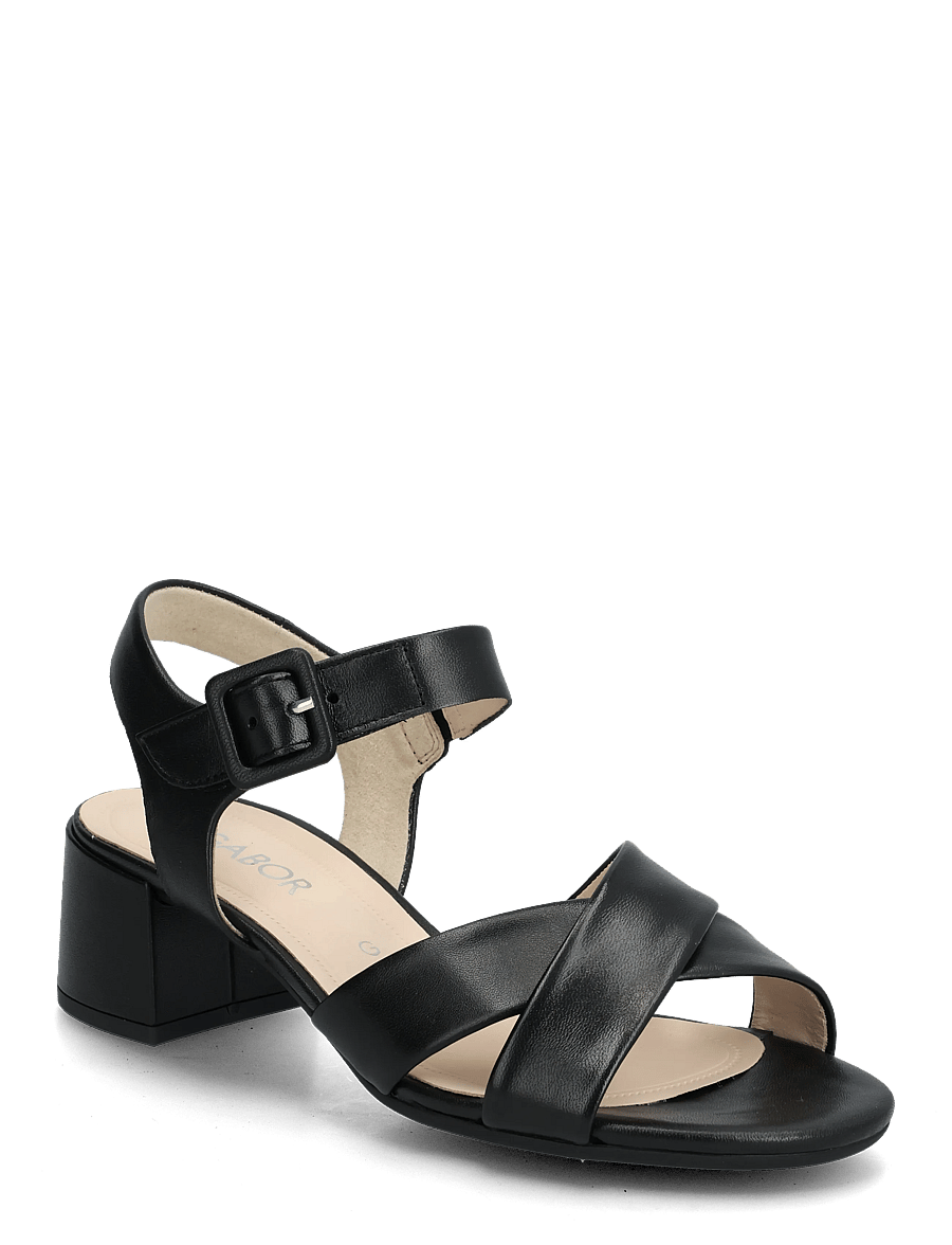 Gabor - Ankle-strap sandal - sandaler med hæl - black - 0