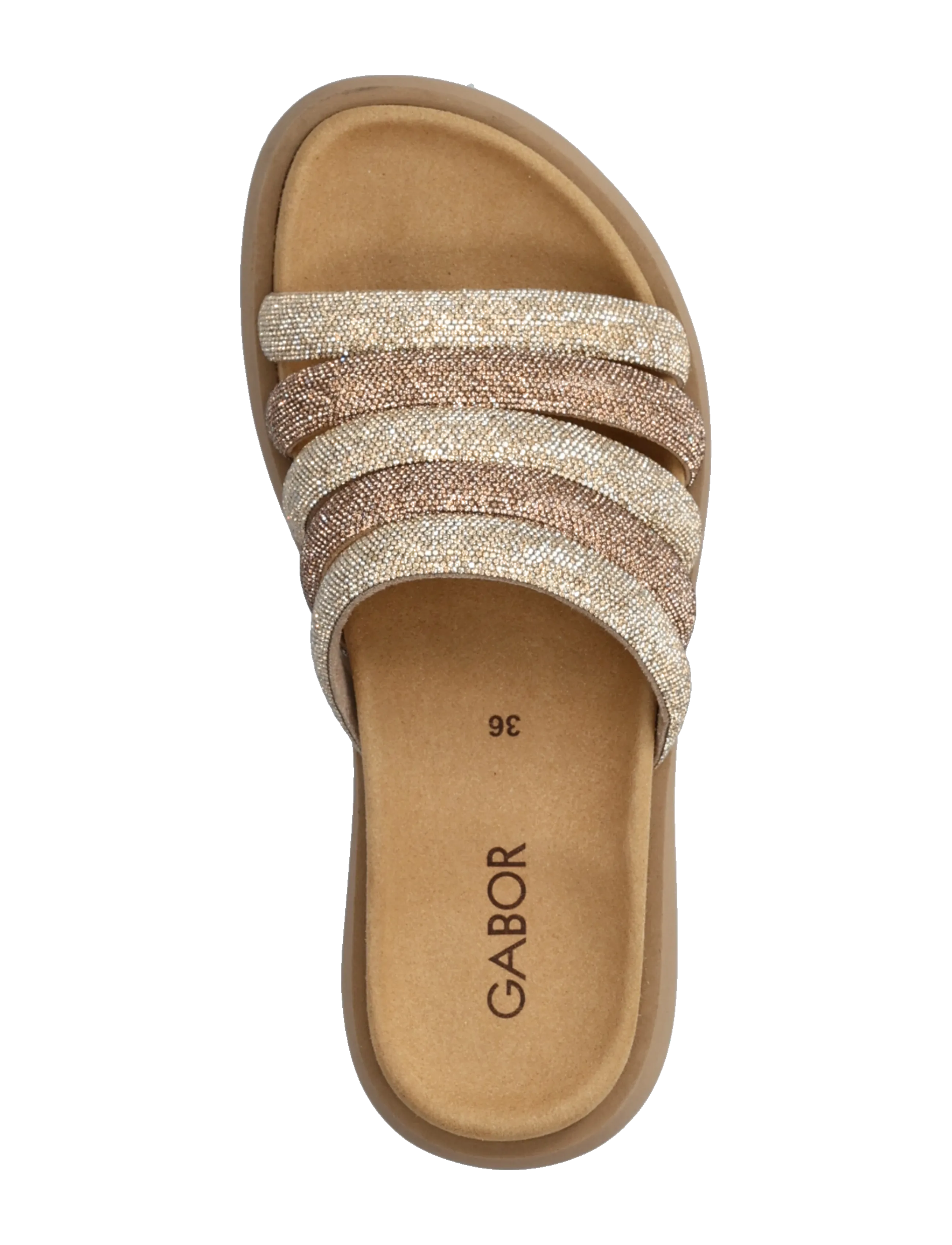 Gabor - Slip-in - flache sandalen - multi gold - 3