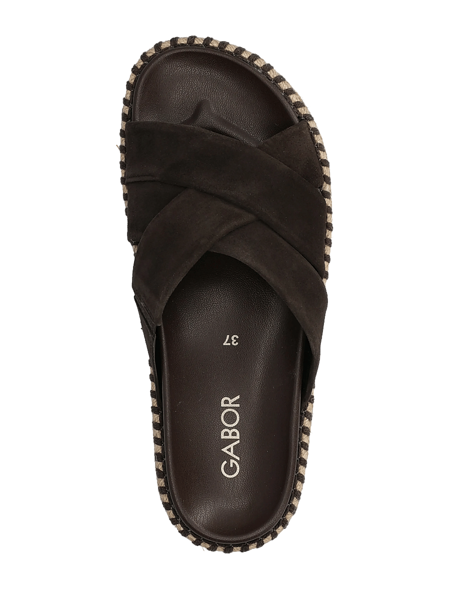 Gabor - Slip-in - flache sandalen - dark brown - 3