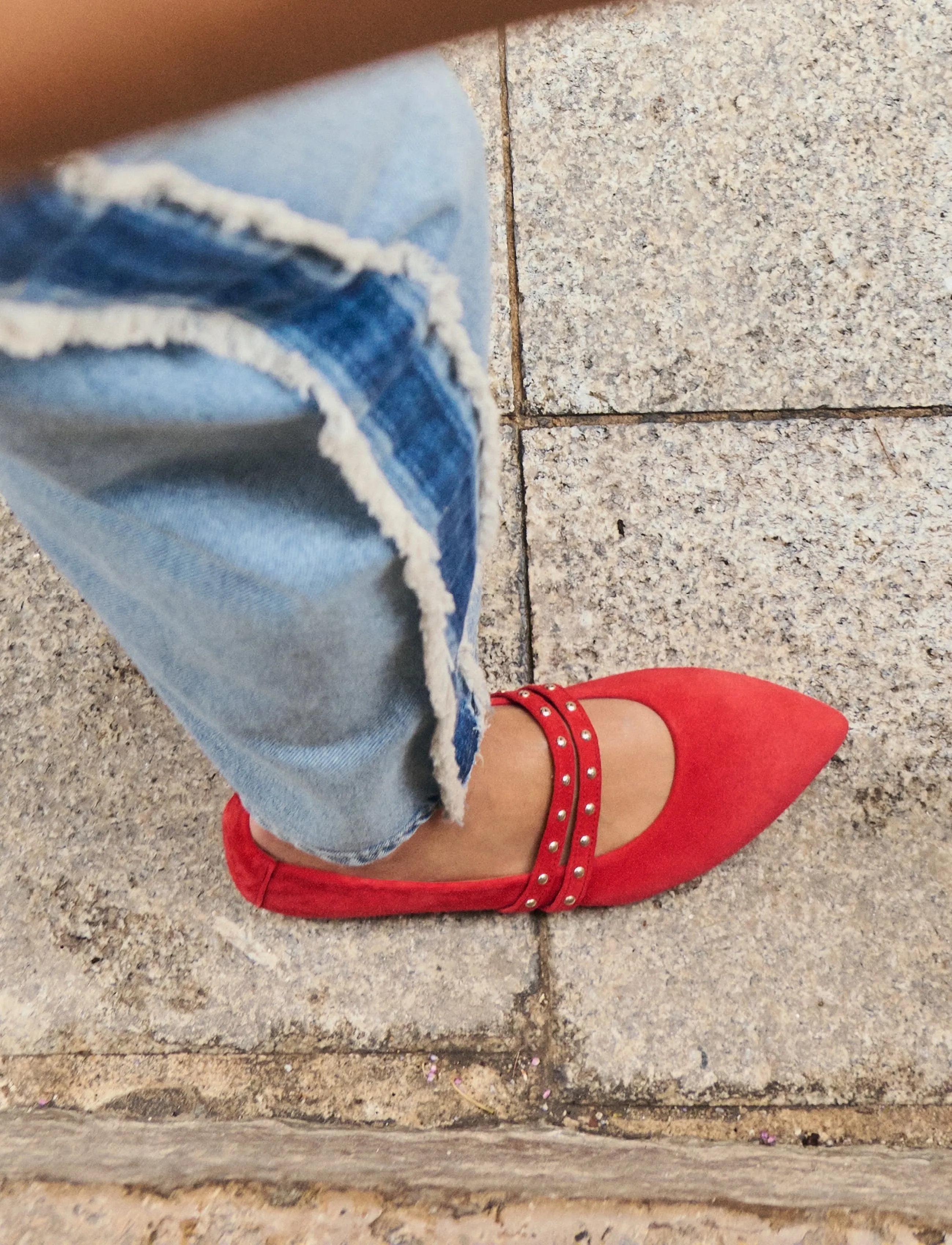 Gabor Mary Jane Shoe, Kvinder, Mary Jane Ballerina, Rød, Str: 38