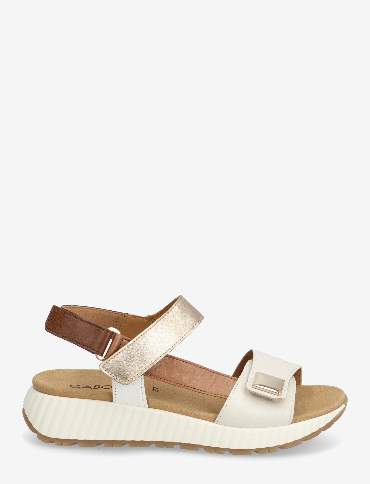 Gabor - Sandal - platåsandaler - off white, cognac, soft gold - 1