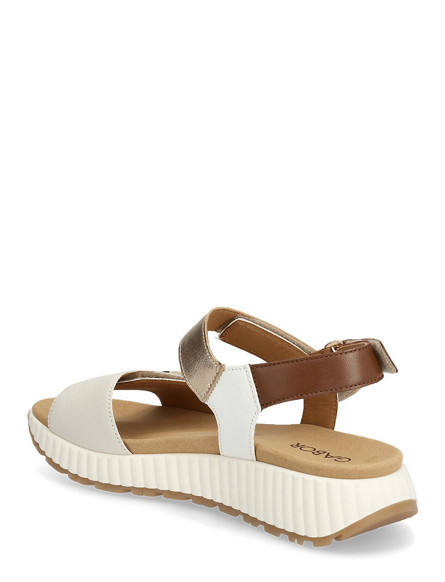 Gabor - Sandal - platformsandalen - off white, cognac, soft gold - 2