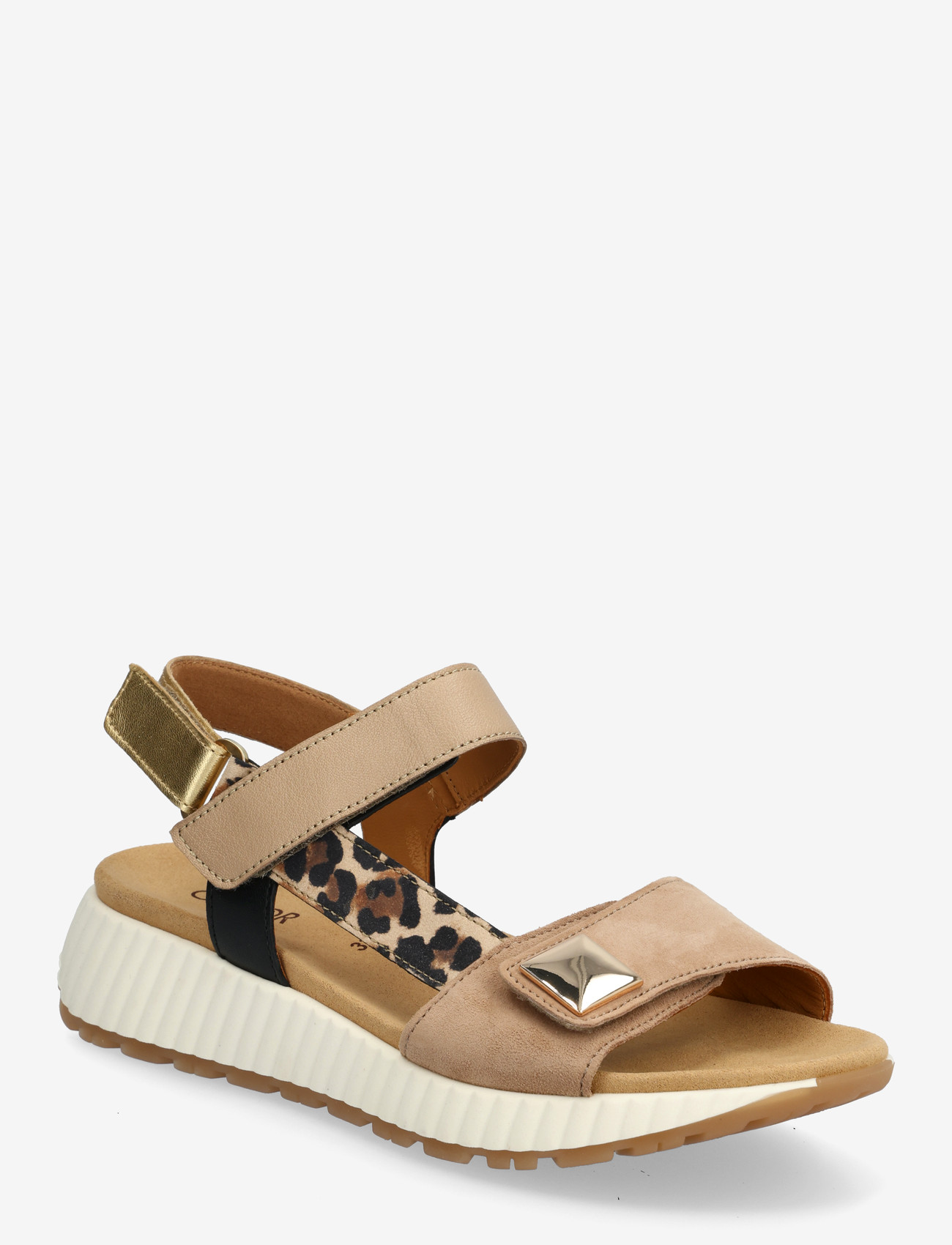 Gabor - Sandal - platformsandaler - sand, leopard, black - 0