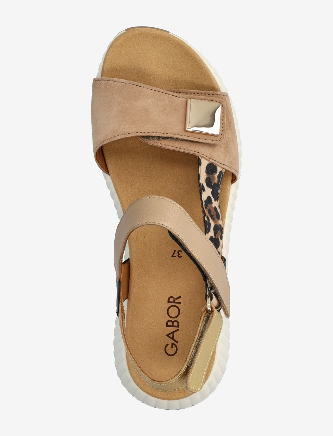 Gabor - Sandal - platformsandaler - sand, leopard, black - 3