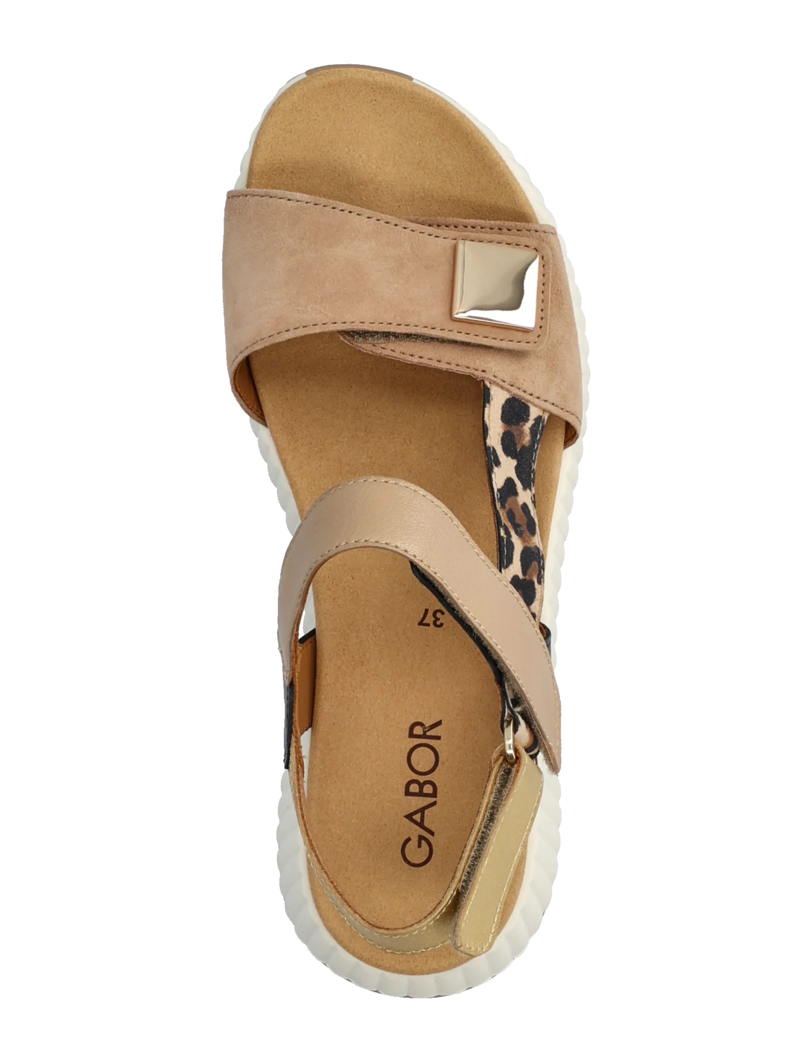 Gabor - Sandal - platformsandaler - sand, leopard, black - 3