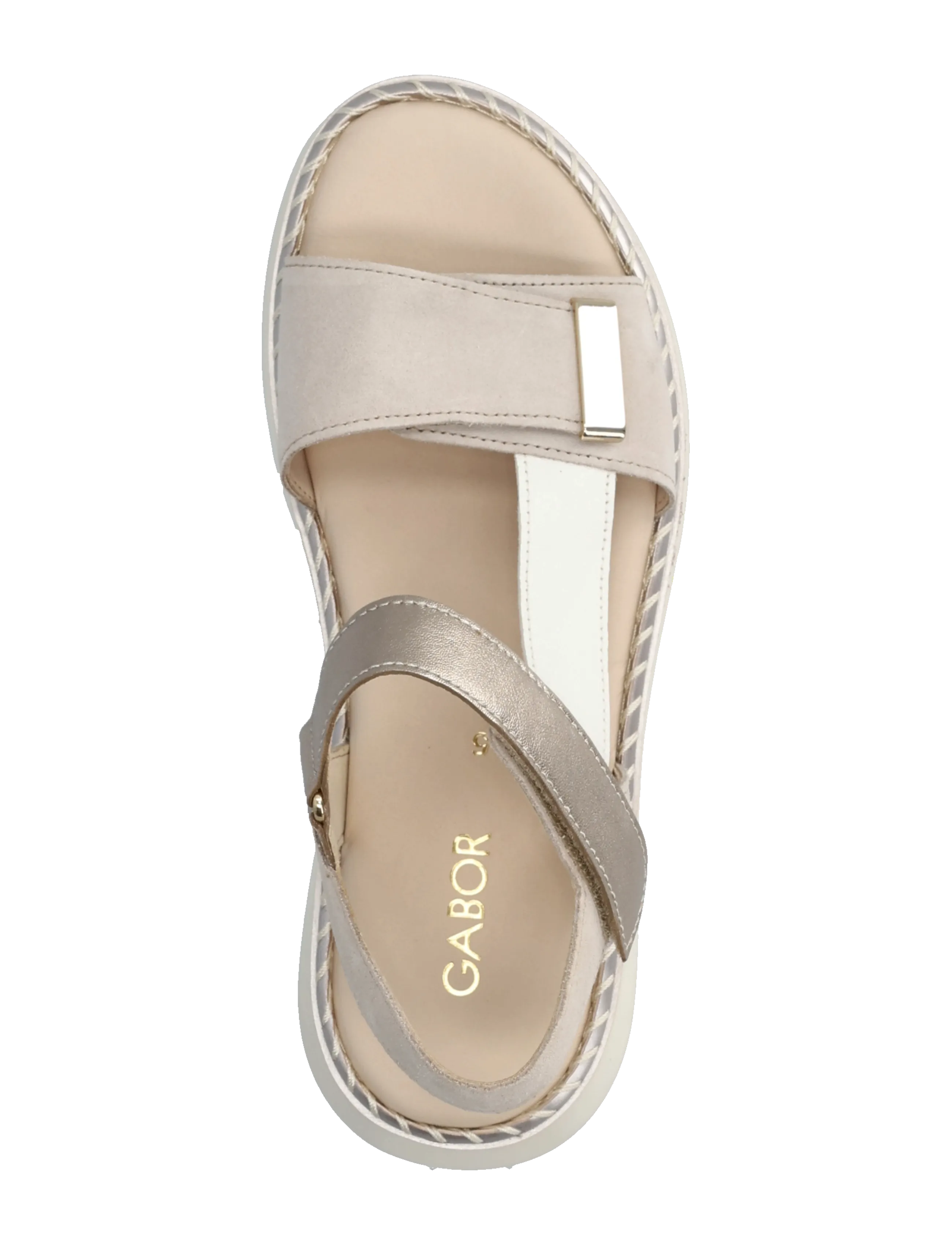 Gabor - Sandal - platvorm sandaalid - light pink, off white, soft gold - 3