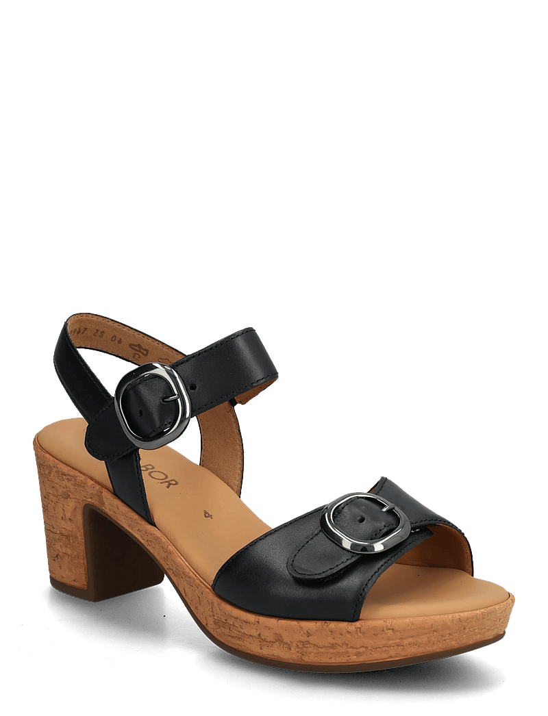 Gabor - Ankle-strap sandal - sandaletten - black - 0