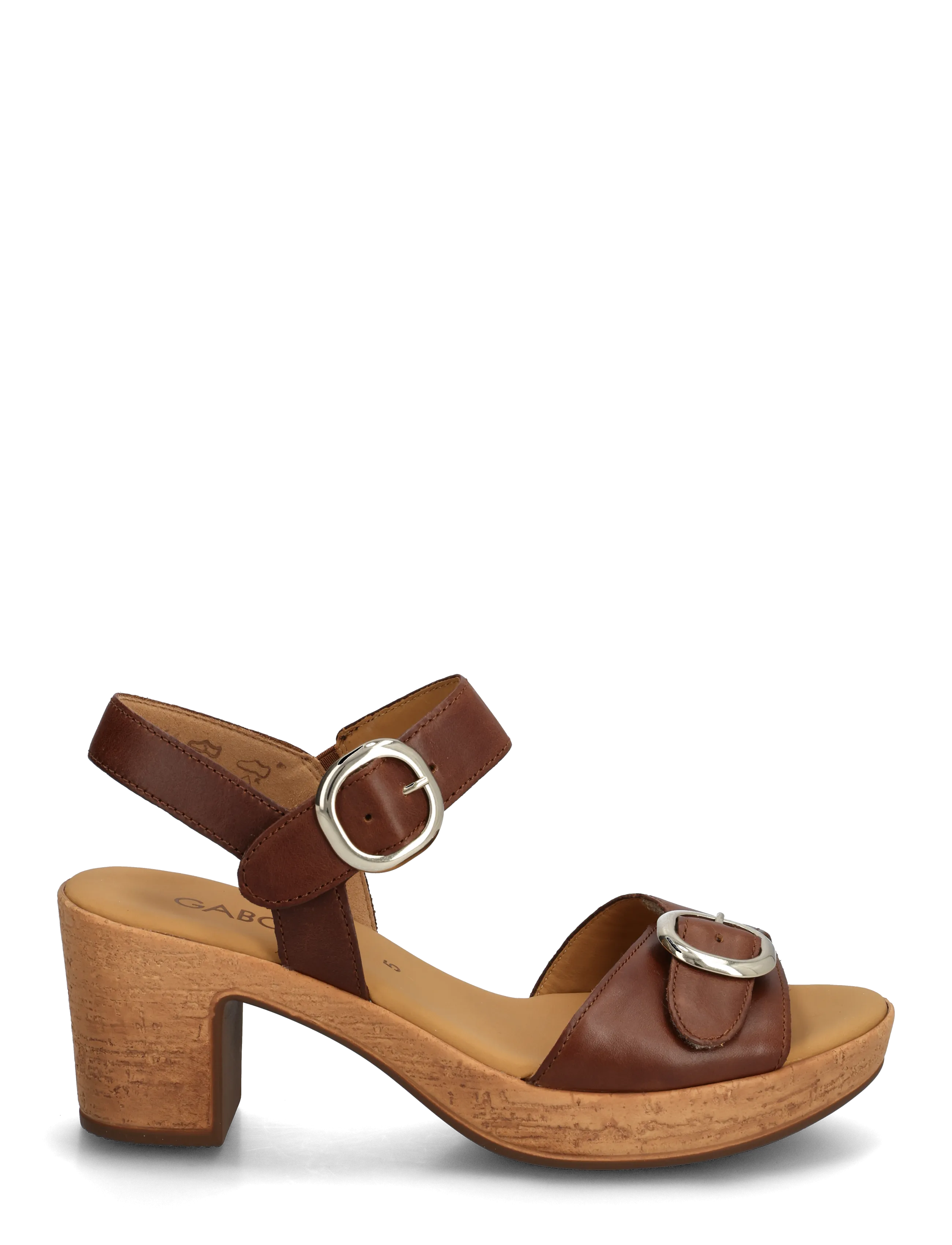 Gabor - Ankle-strap sandal - heeled sandals - cognac - 1