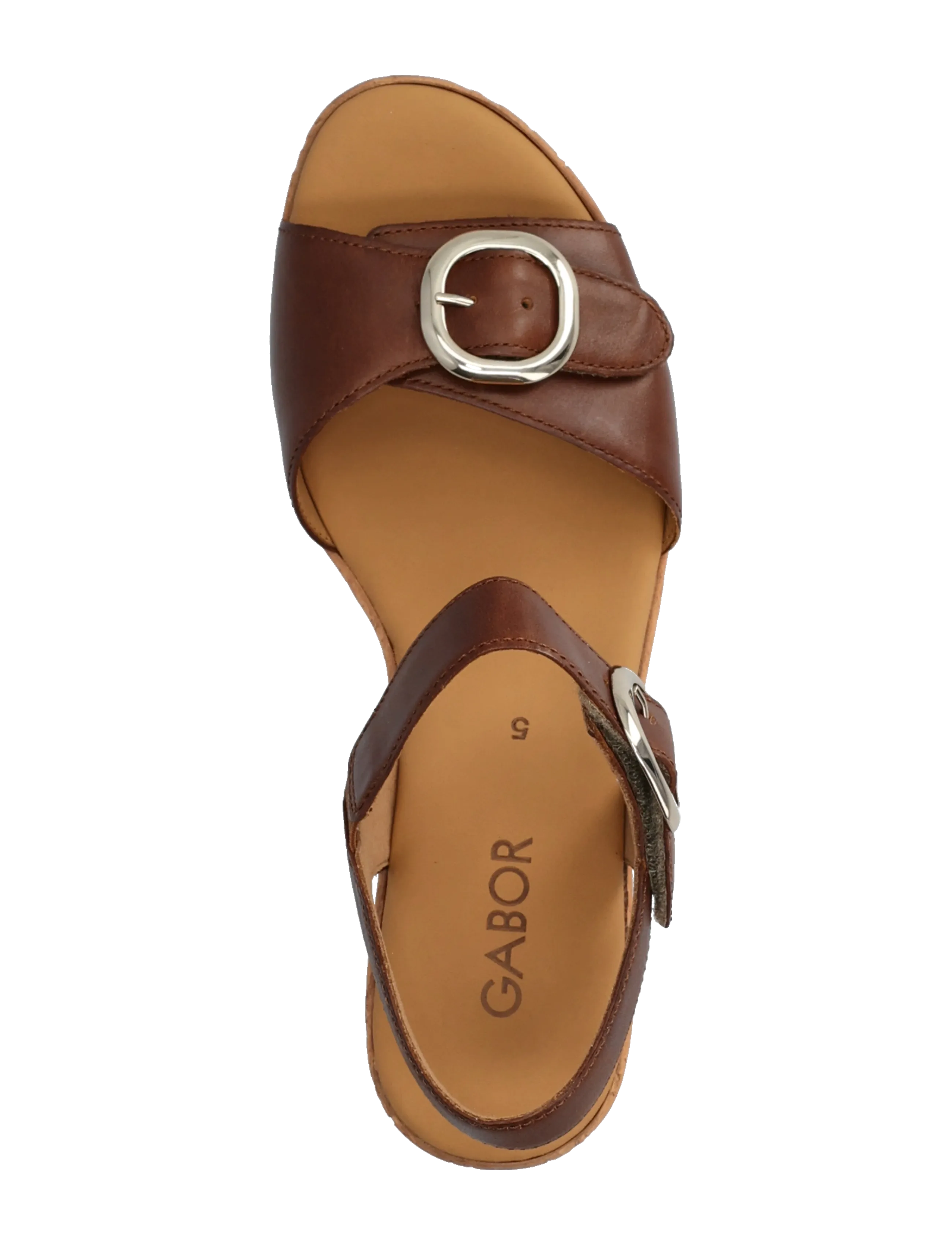 Gabor - Ankle-strap sandal - heeled sandals - cognac - 3