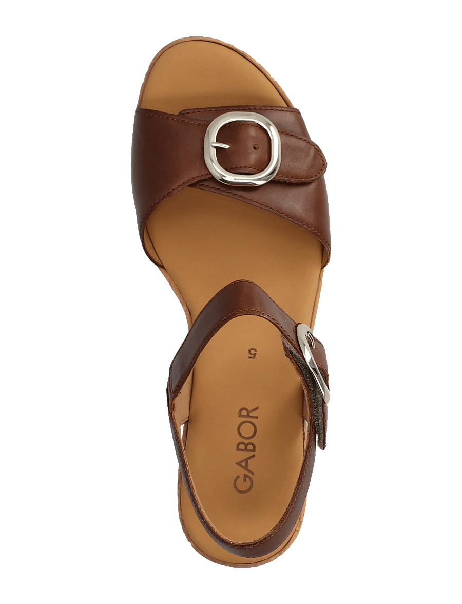 Gabor - Ankle-strap sandal - sandaletten - cognac - 3