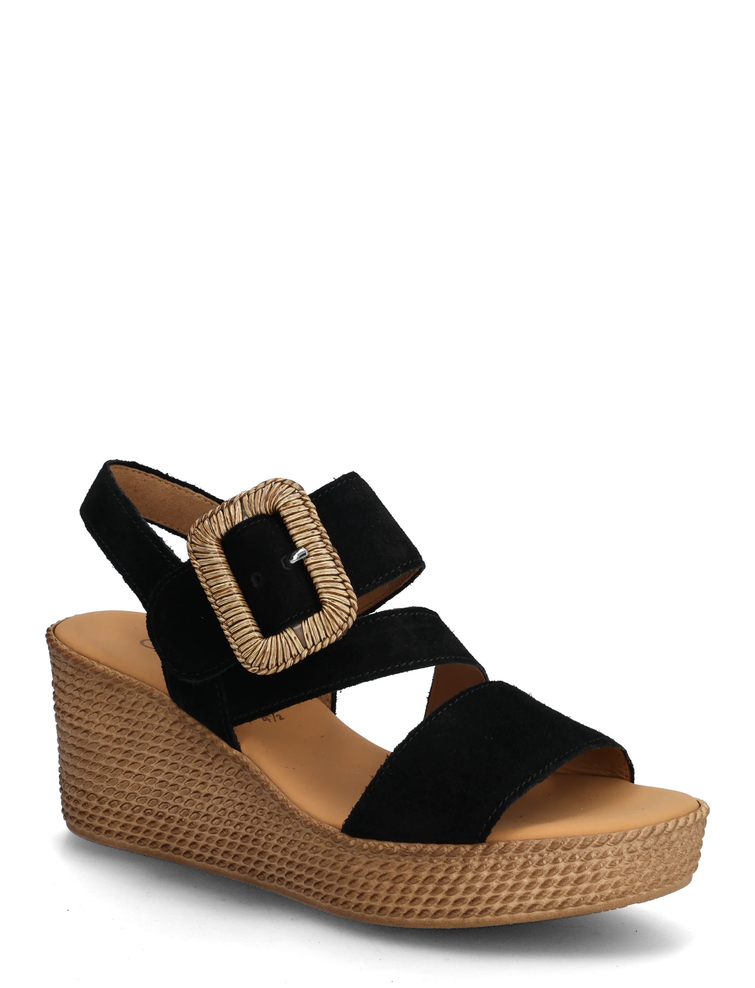 Gabor Wedge Sandal, 40, Heels, Schwarz - Wedges, Frauen