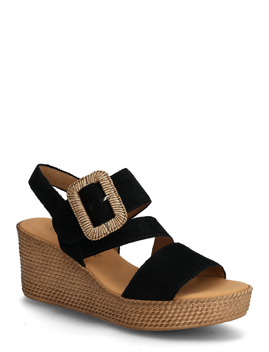 Gabor - Wedge sandal - Ķīļveida papēdis - black - 0