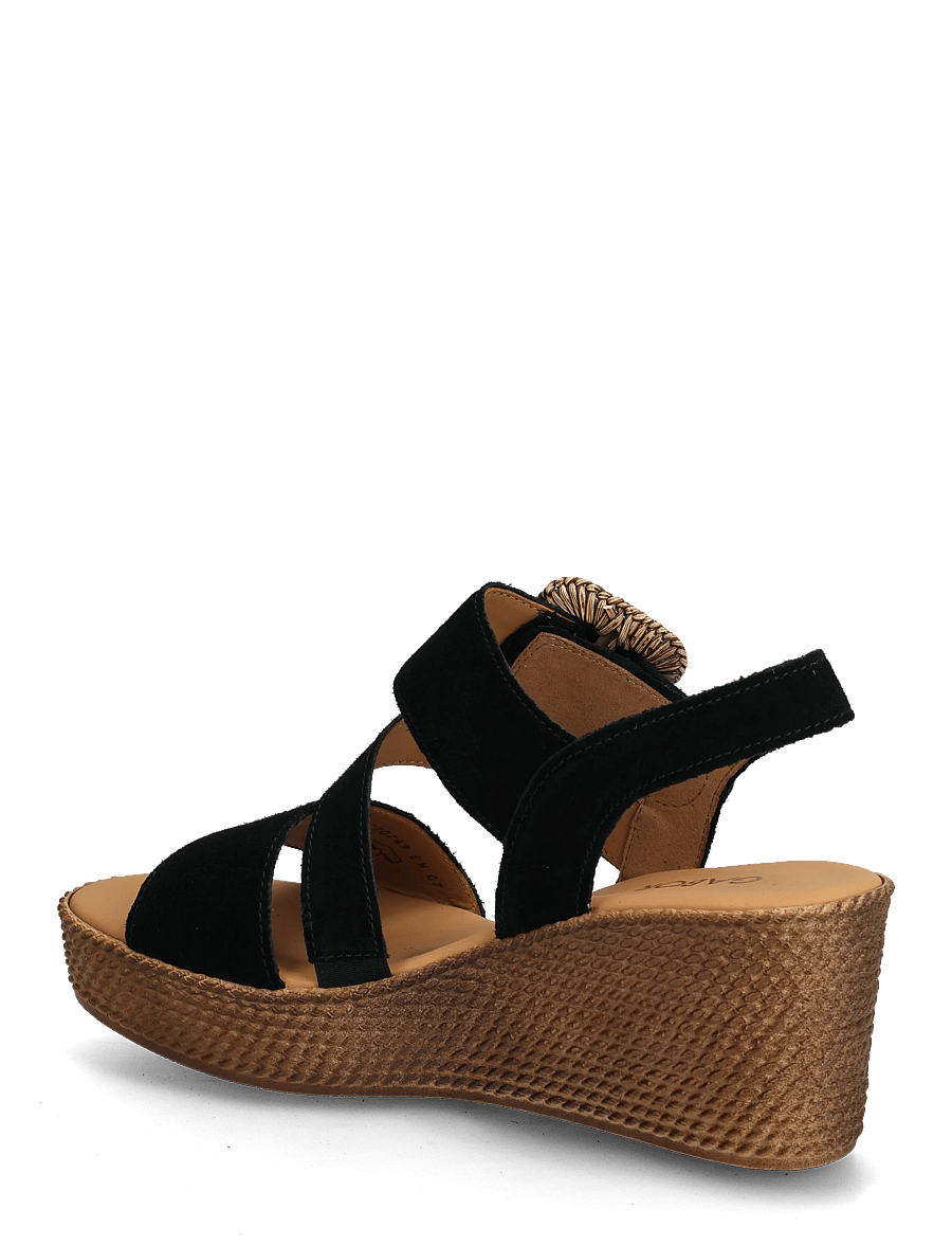 Gabor - Wedge sandal - Ķīļveida papēdis - black - 2
