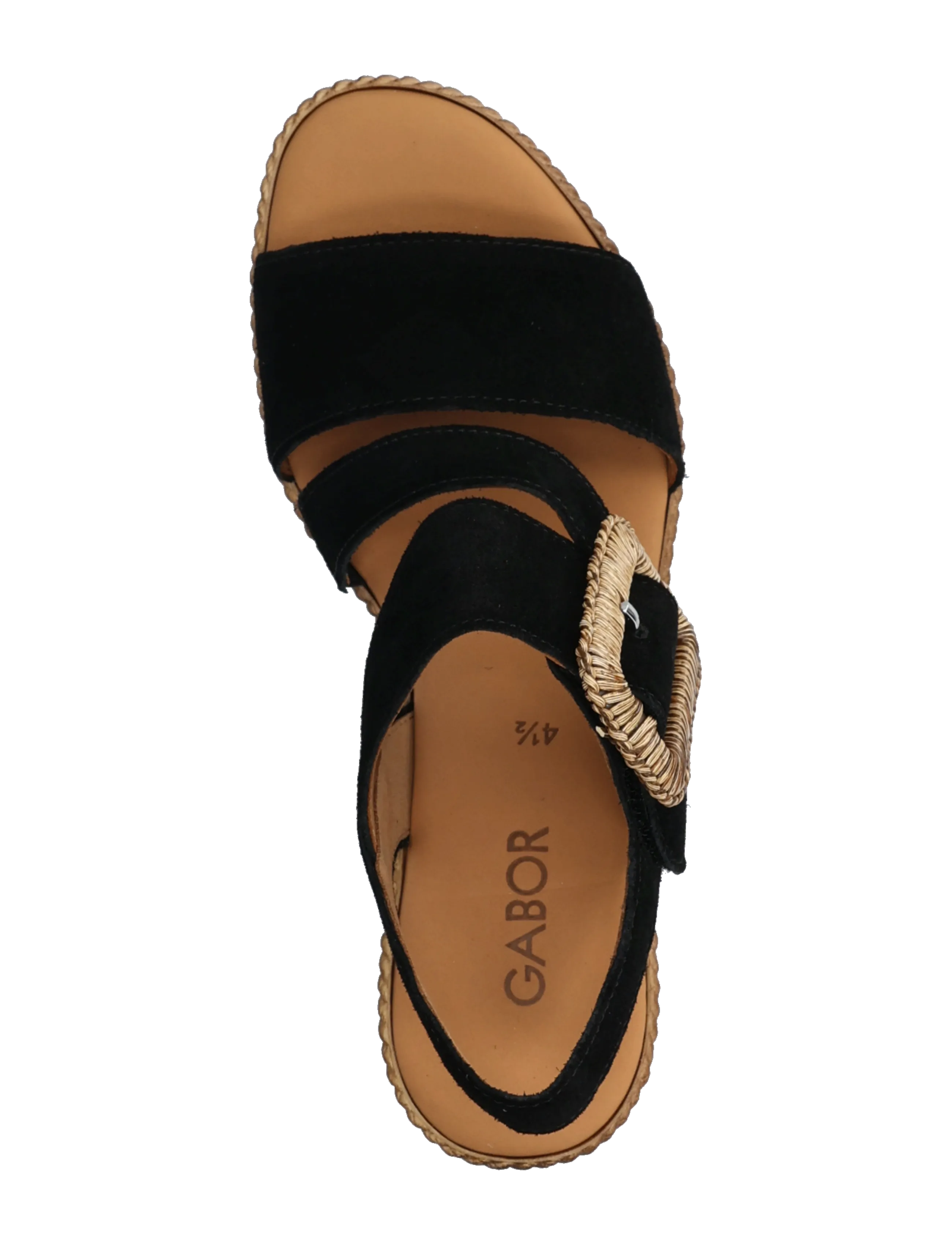 Gabor - Wedge sandal - lahtised kontsakingad - black - 3