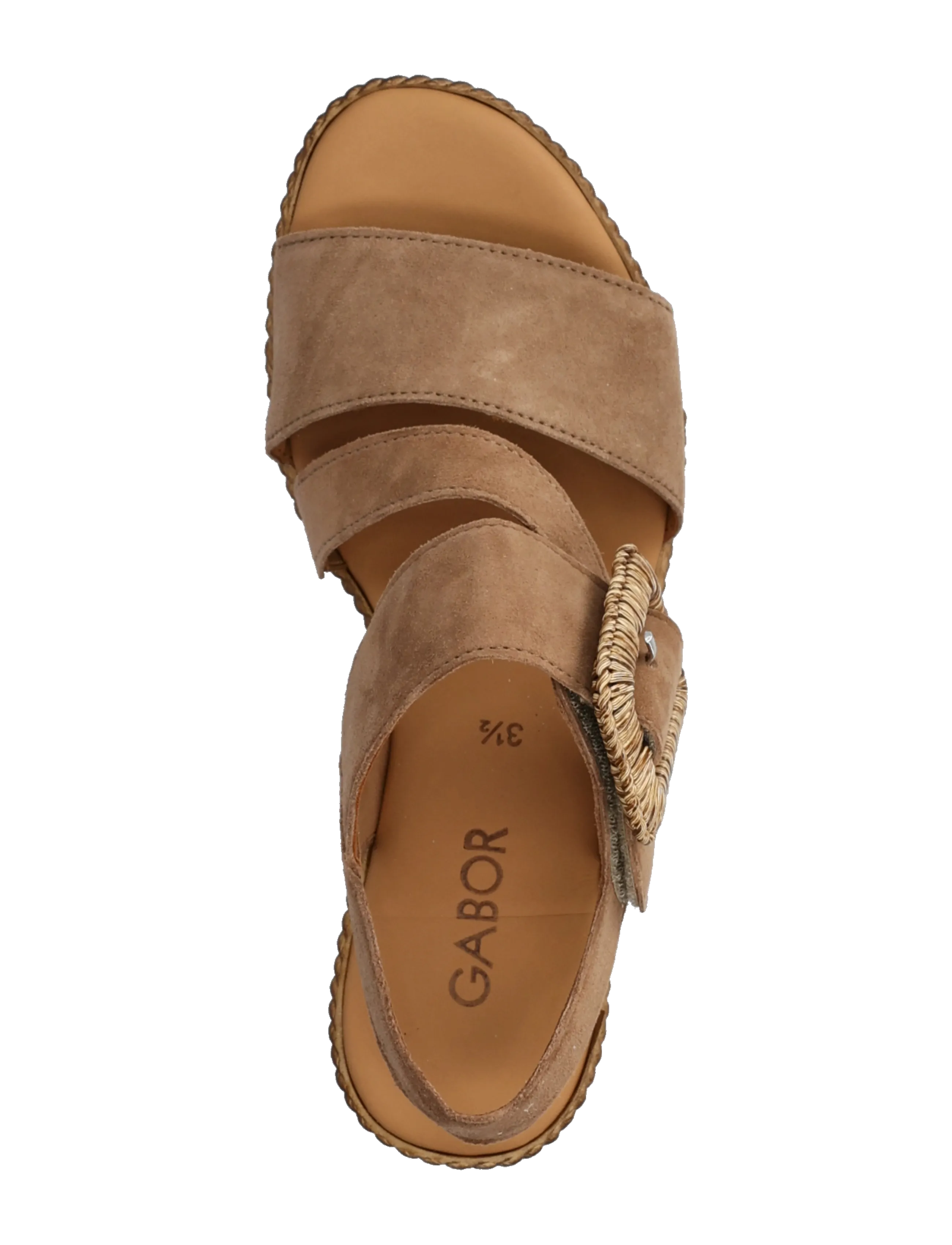 Gabor - Wedge sandal - lahtised kontsakingad - camel - 3