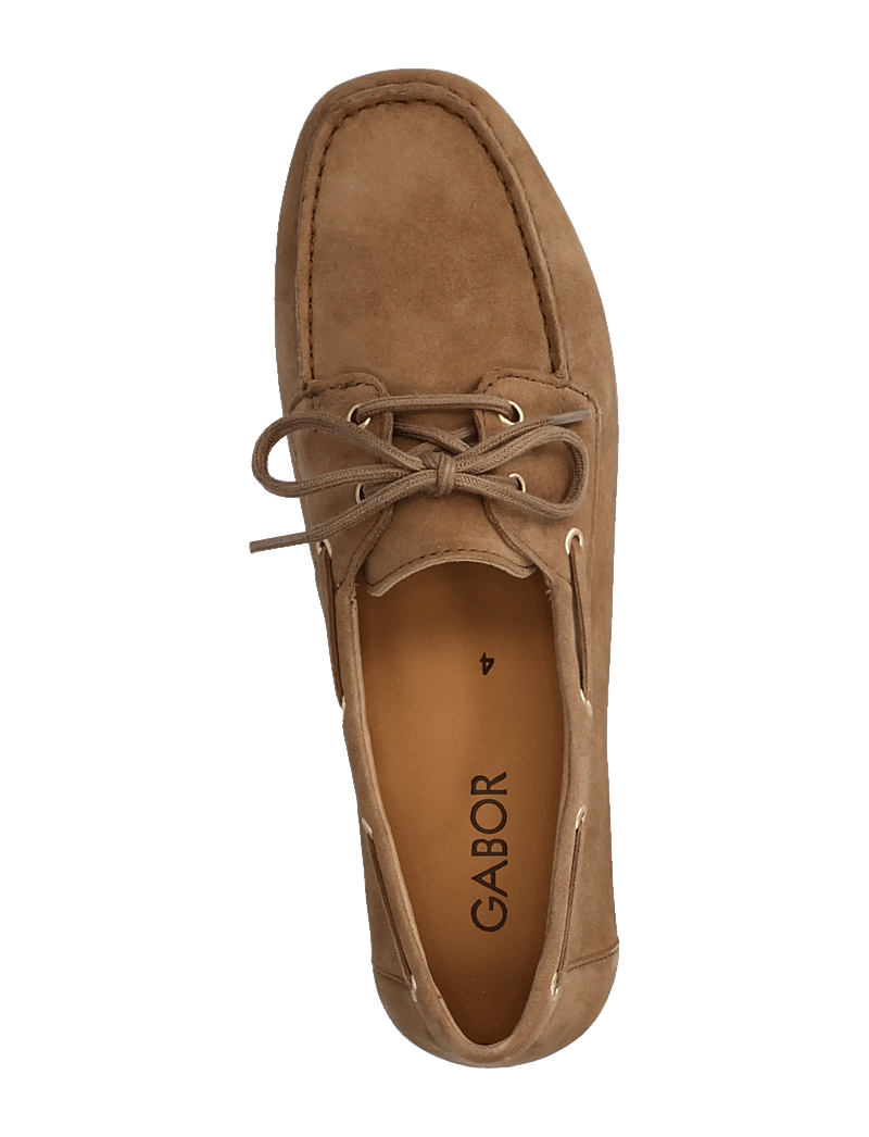 Gabor - Laced moccasin shoe - camel - 3