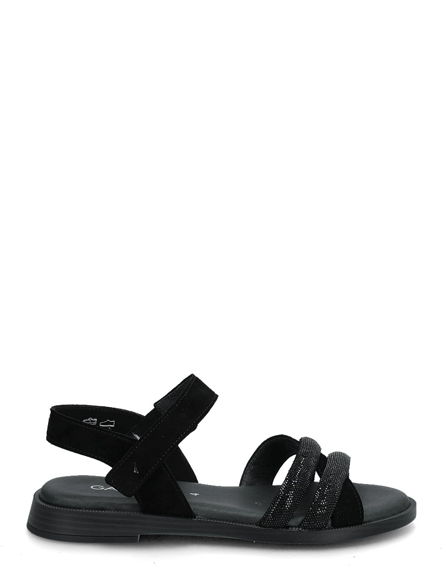 Gabor - Flat sandal - flache sandalen - black - 1