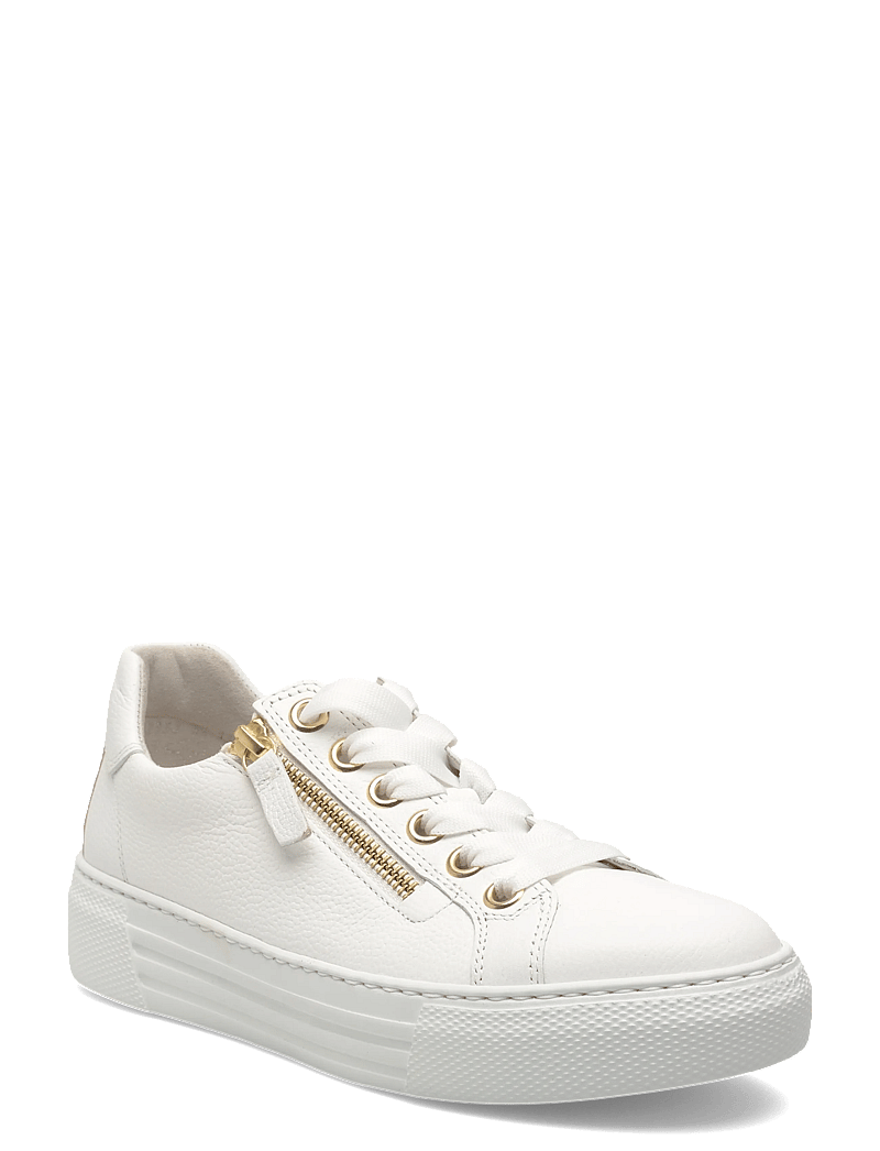 Gabor - Sneaker - niedrige sneakers - white, gold - 0