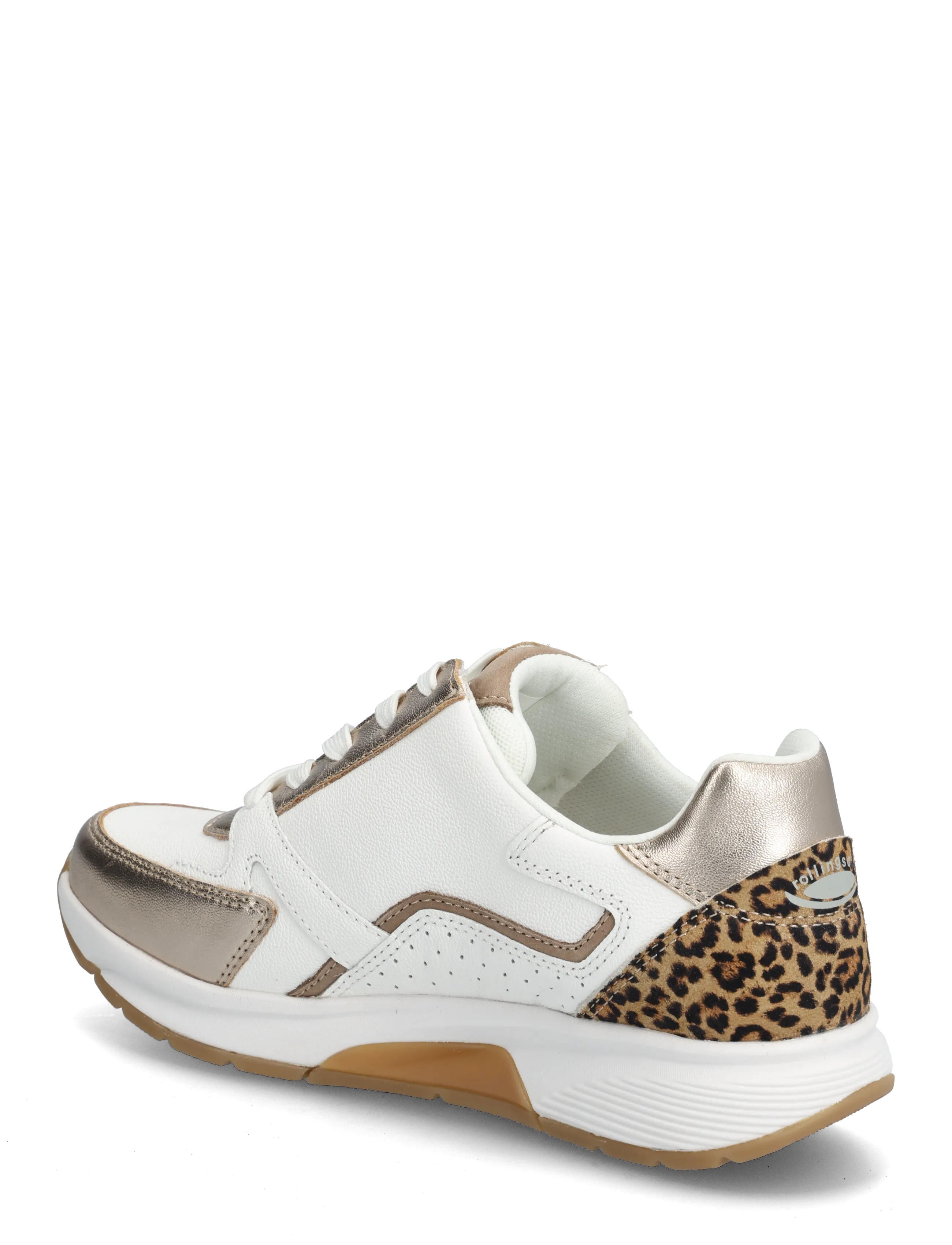 Gabor - rollingsoft sneaker - sneaker - white, soft gold, leopard - 2