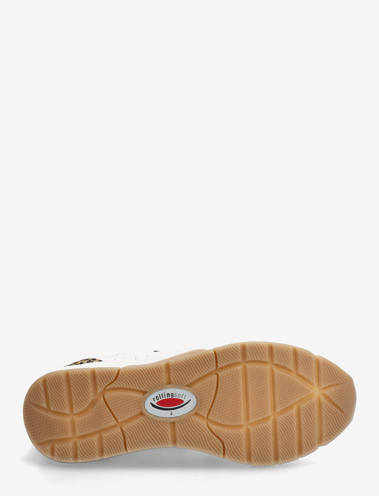 Gabor - rollingsoft sneaker - low top sneakers - white, soft gold, leopard - 4