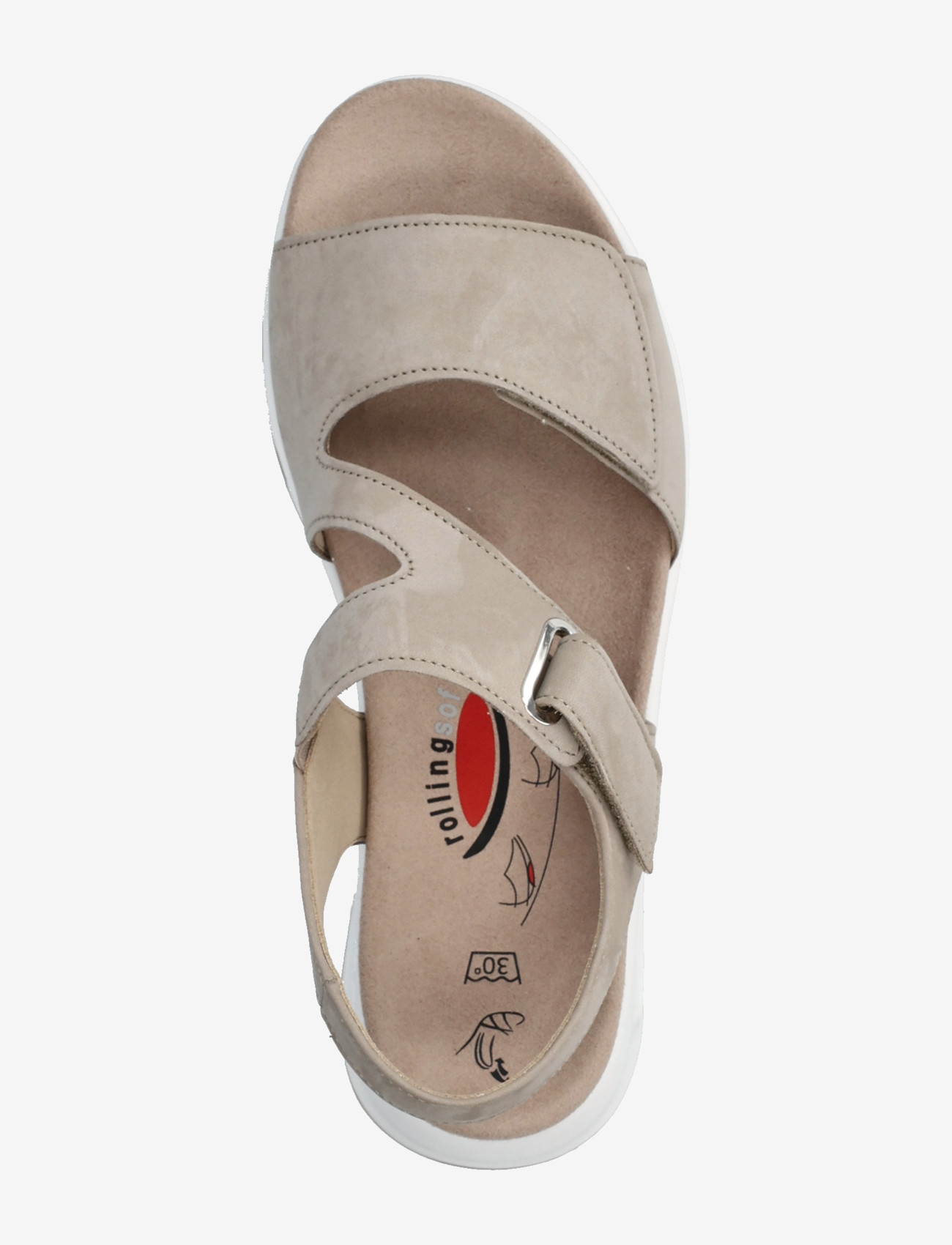 Gabor - rollingsoft sandal - flade sandaler - beige - 3